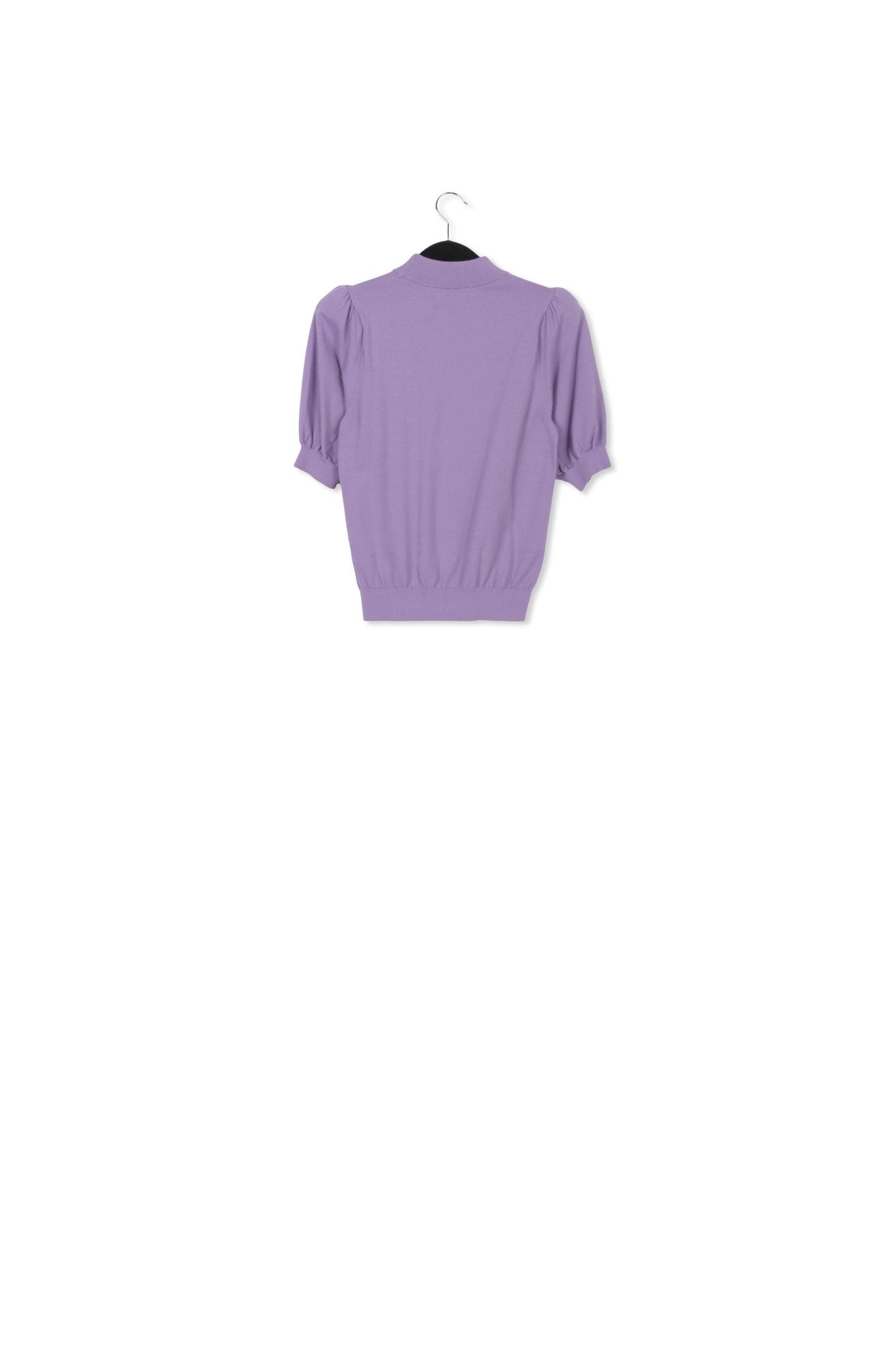 Pull lilas à manches courtes et épaules bouffantes RE—SSENTIEL | Essentiel second hand
