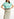 Turquoise organic cotton T-shirt Faume - seconde main