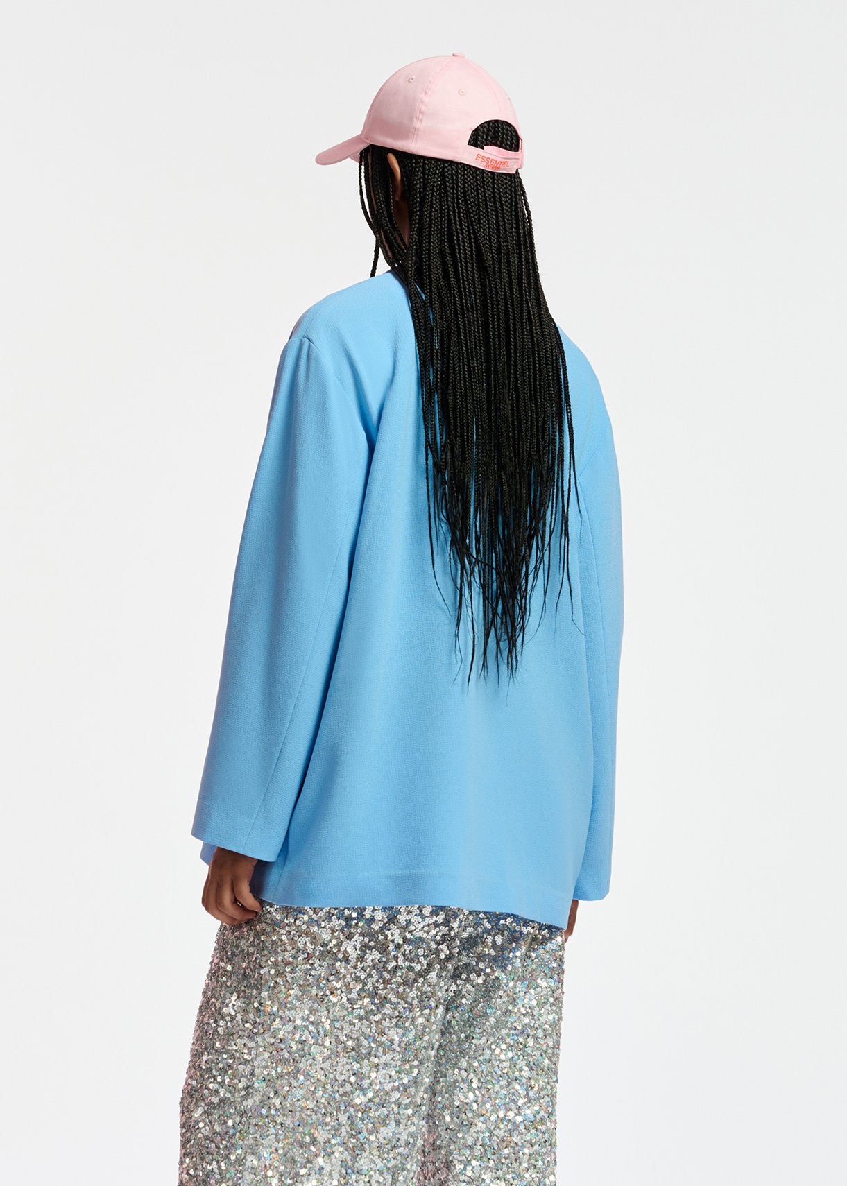 Blazer croisé bleu RE—SSENTIEL | Essentiel second hand