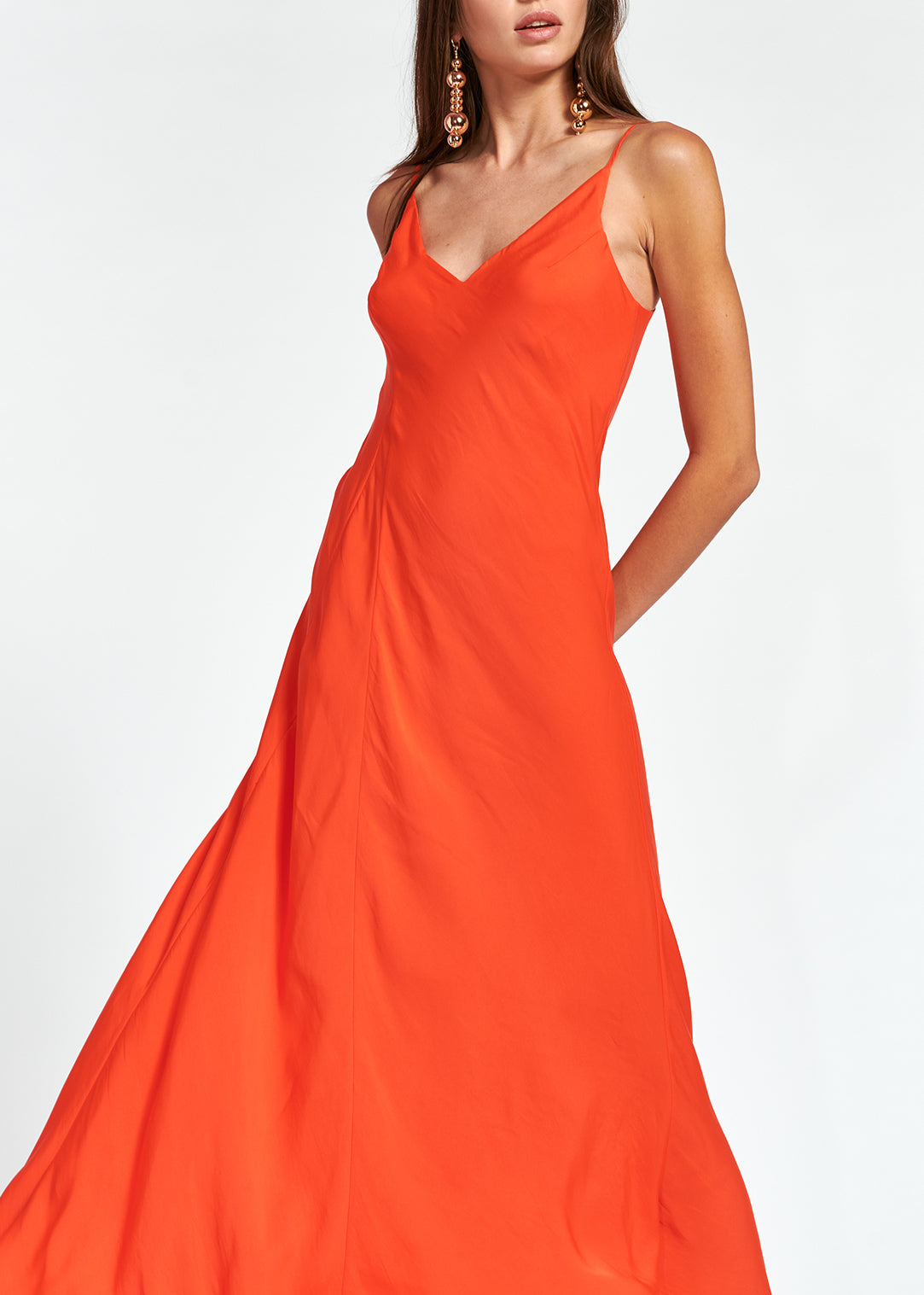 Robe nuisette maxi orange RE—SSENTIEL | Essentiel second hand