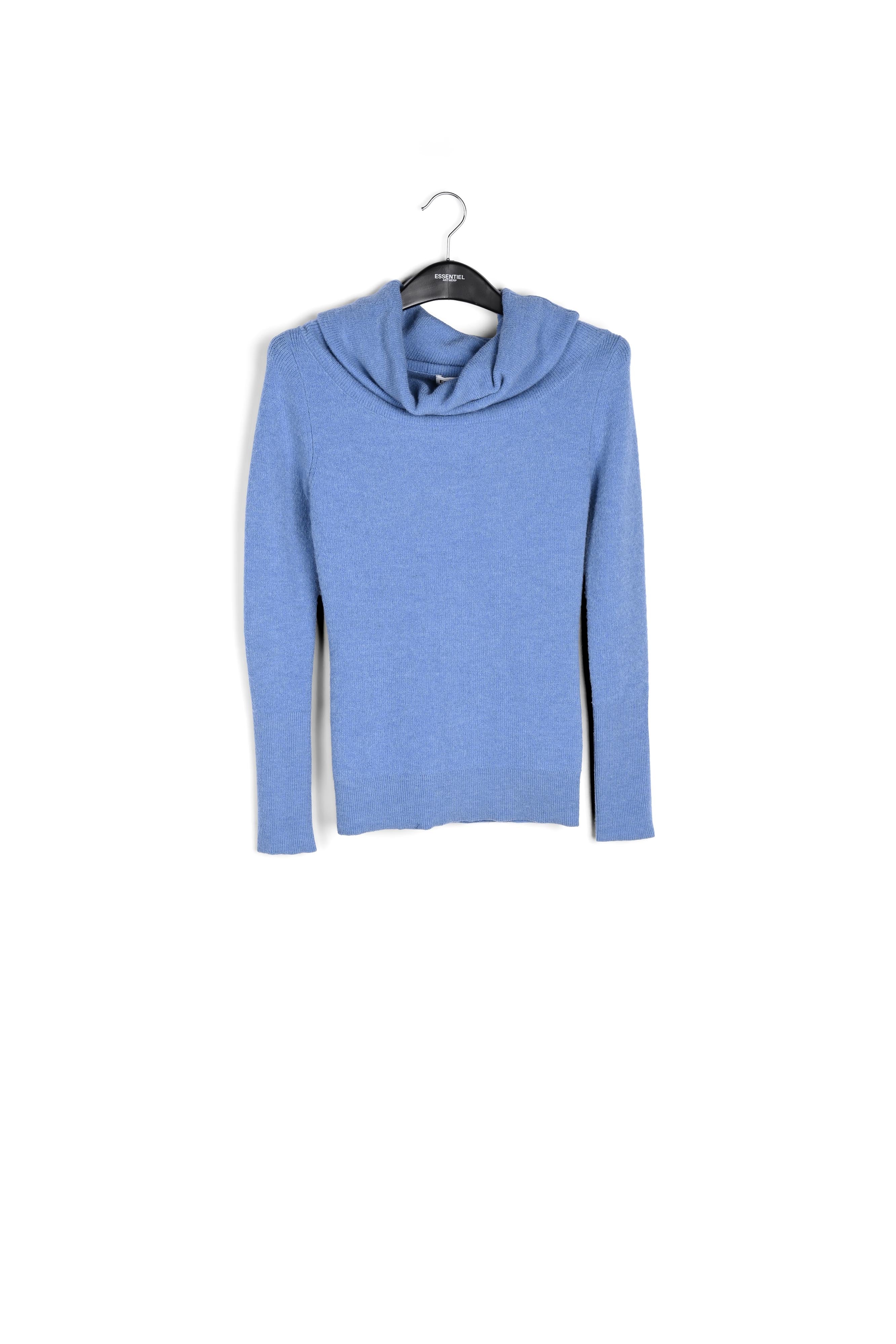 Blue off-the-shoulder knit sweater RE—SSENTIEL | Essentiel second hand
