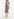 Mauve smocked midi skirt with multicolor floral print Faume - seconde main