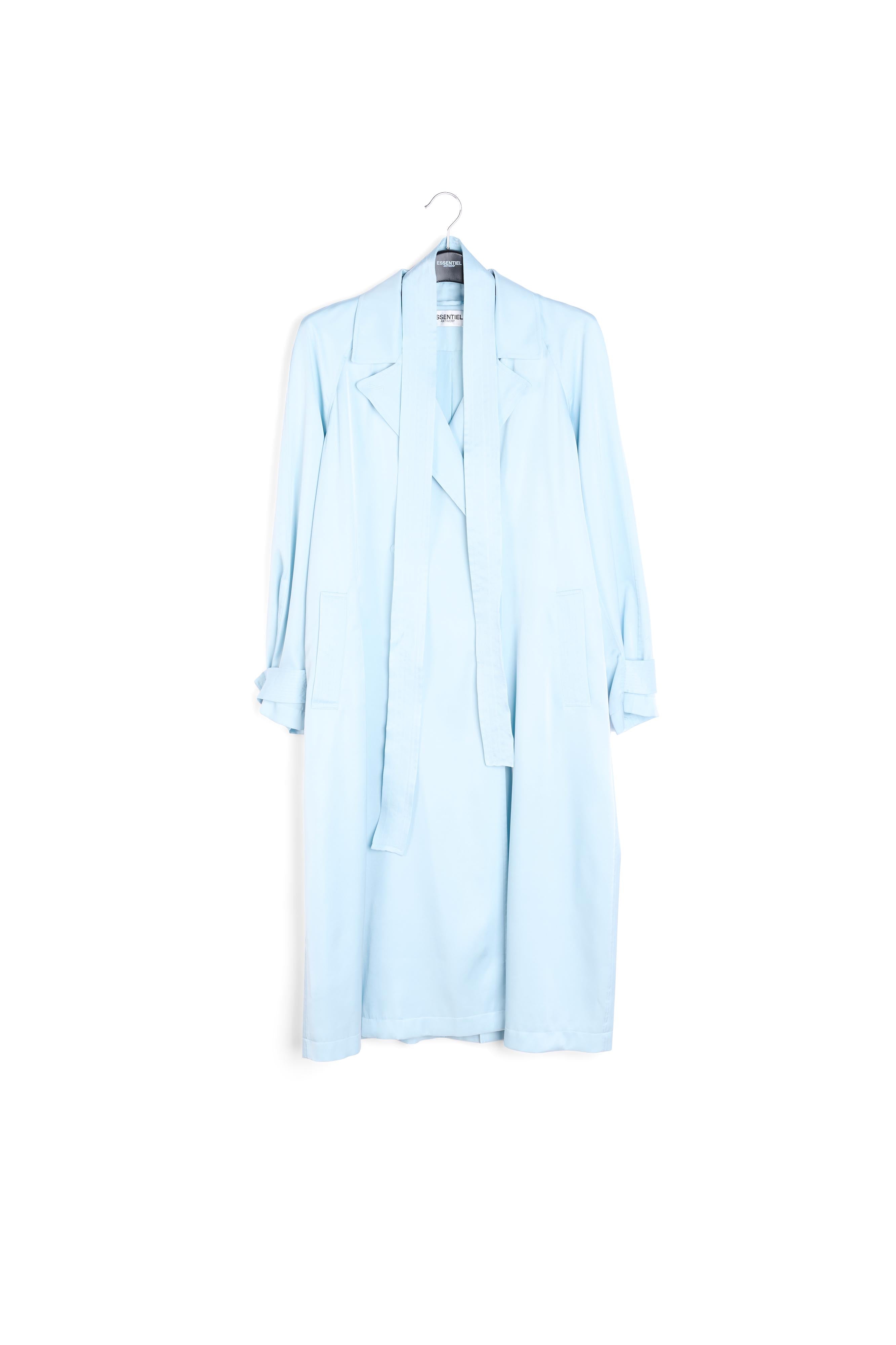 Light blue trench coat dress RE—SSENTIEL | Essentiel second hand