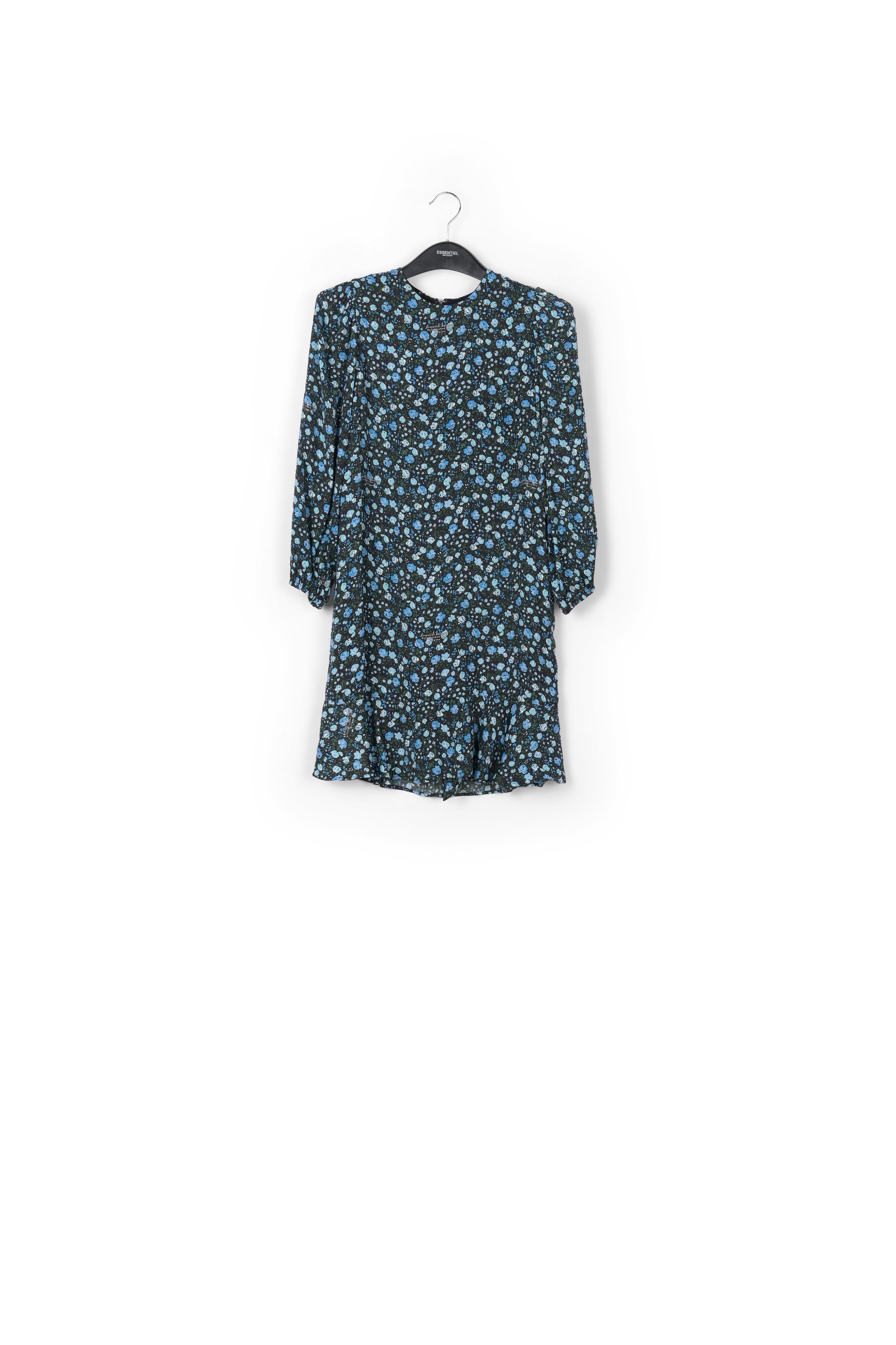 Mini-robe bleue à imprimé floral RE—SSENTIEL | Essentiel second hand
