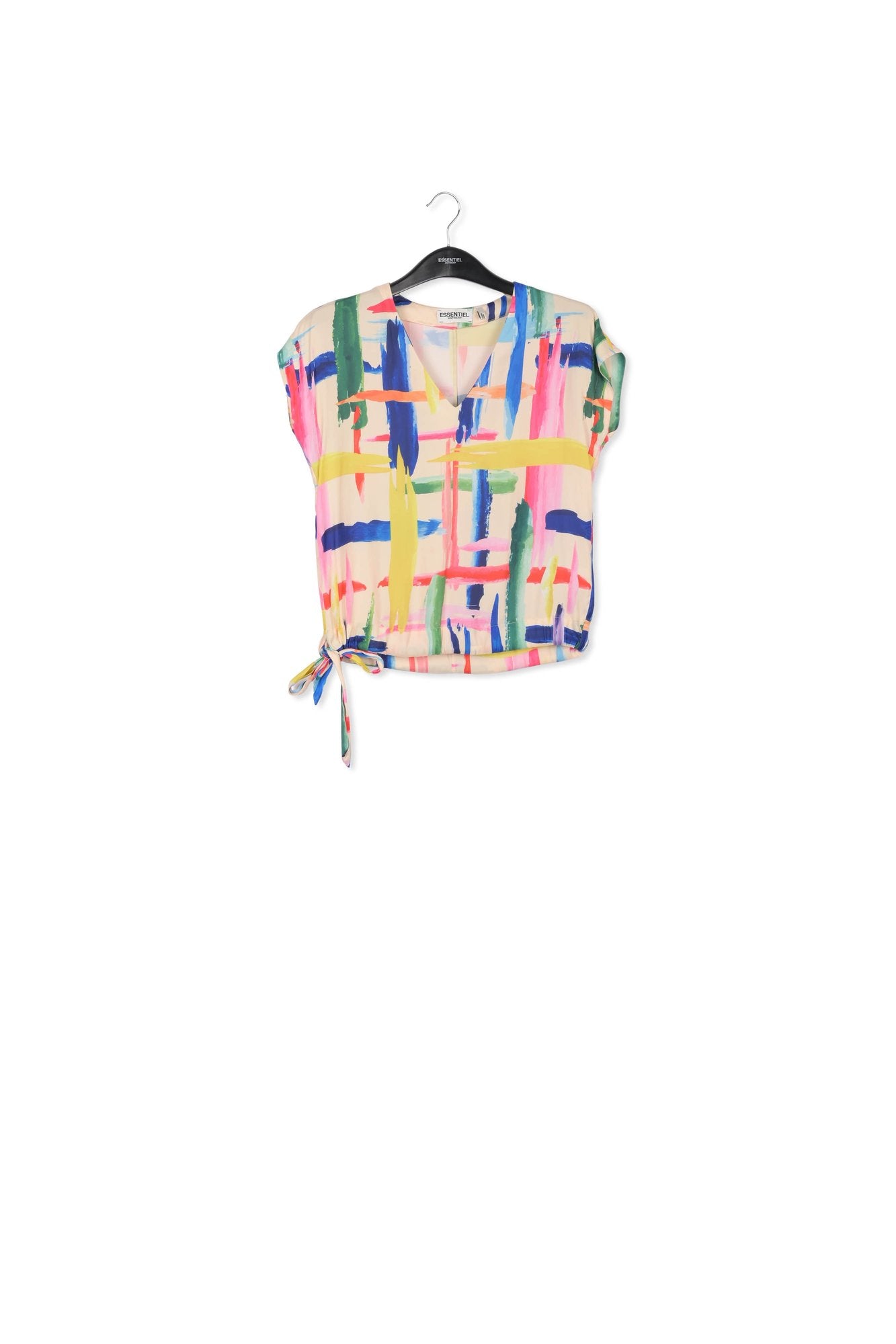 Multicolored graphic striped top RE—SSENTIEL | Essentiel second hand