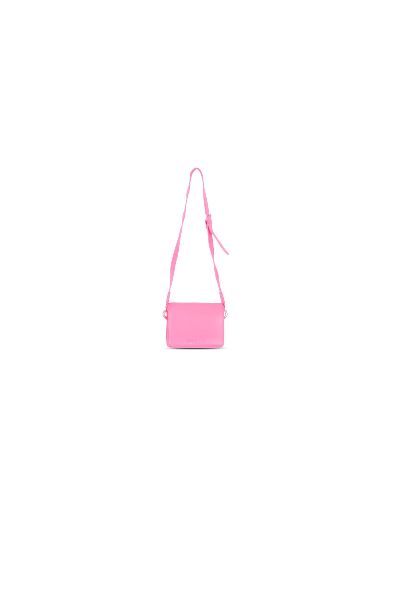 Neon pink faux leather shoulder bag RE—SSENTIEL | Essentiel second hand
