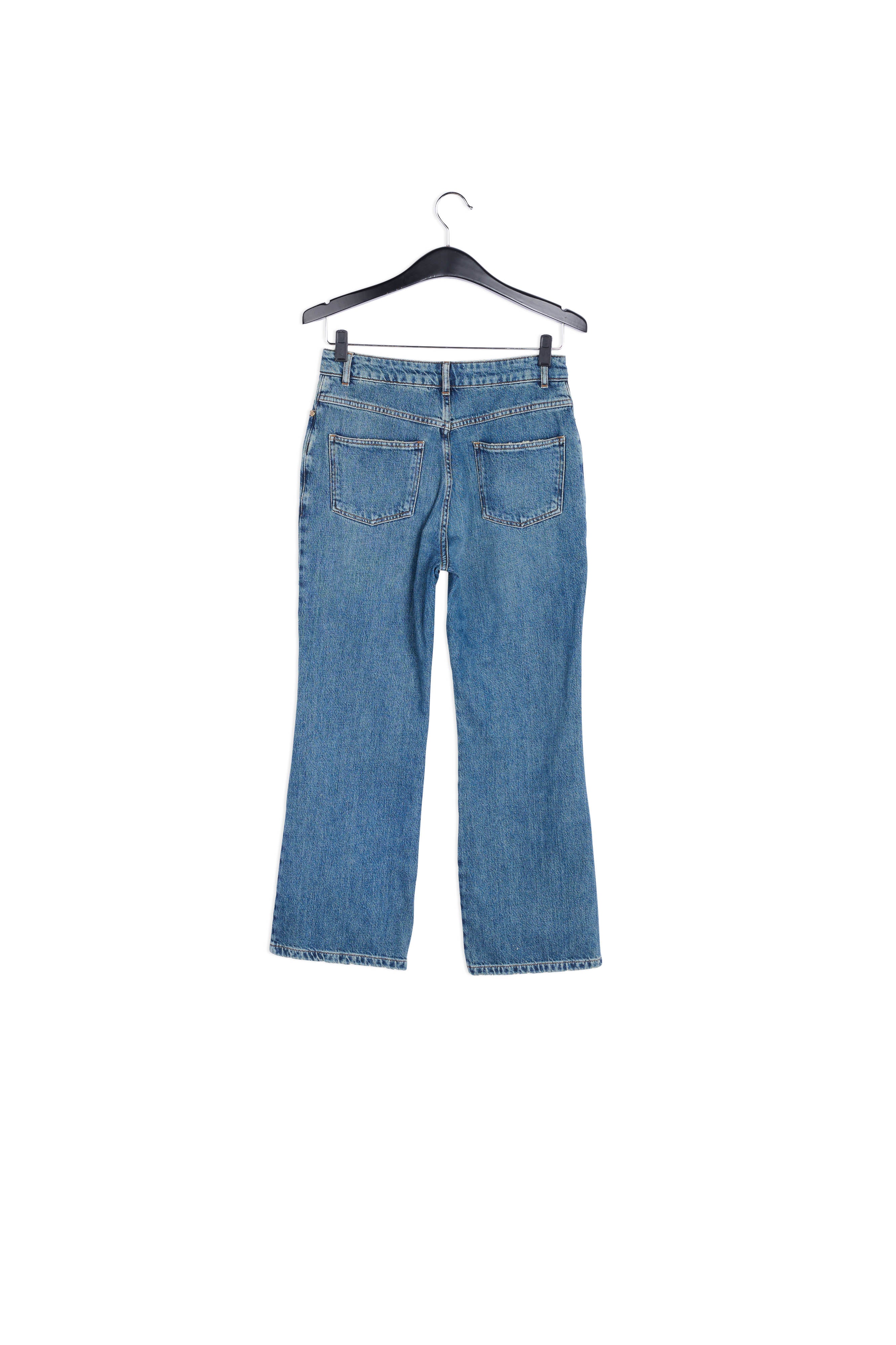 Blue cotton-stretch flared-fit jeans RE—SSENTIEL | Essentiel second hand