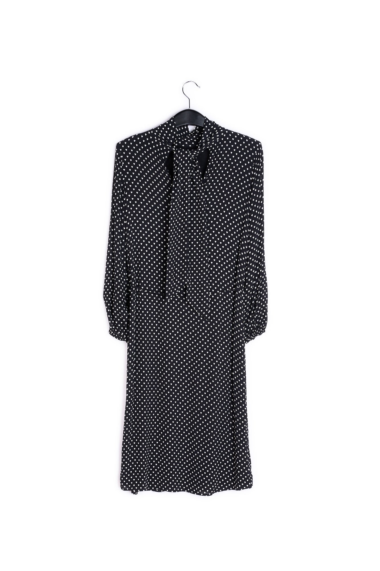 Black midi dress with hearts RE—SSENTIEL | Essentiel second hand