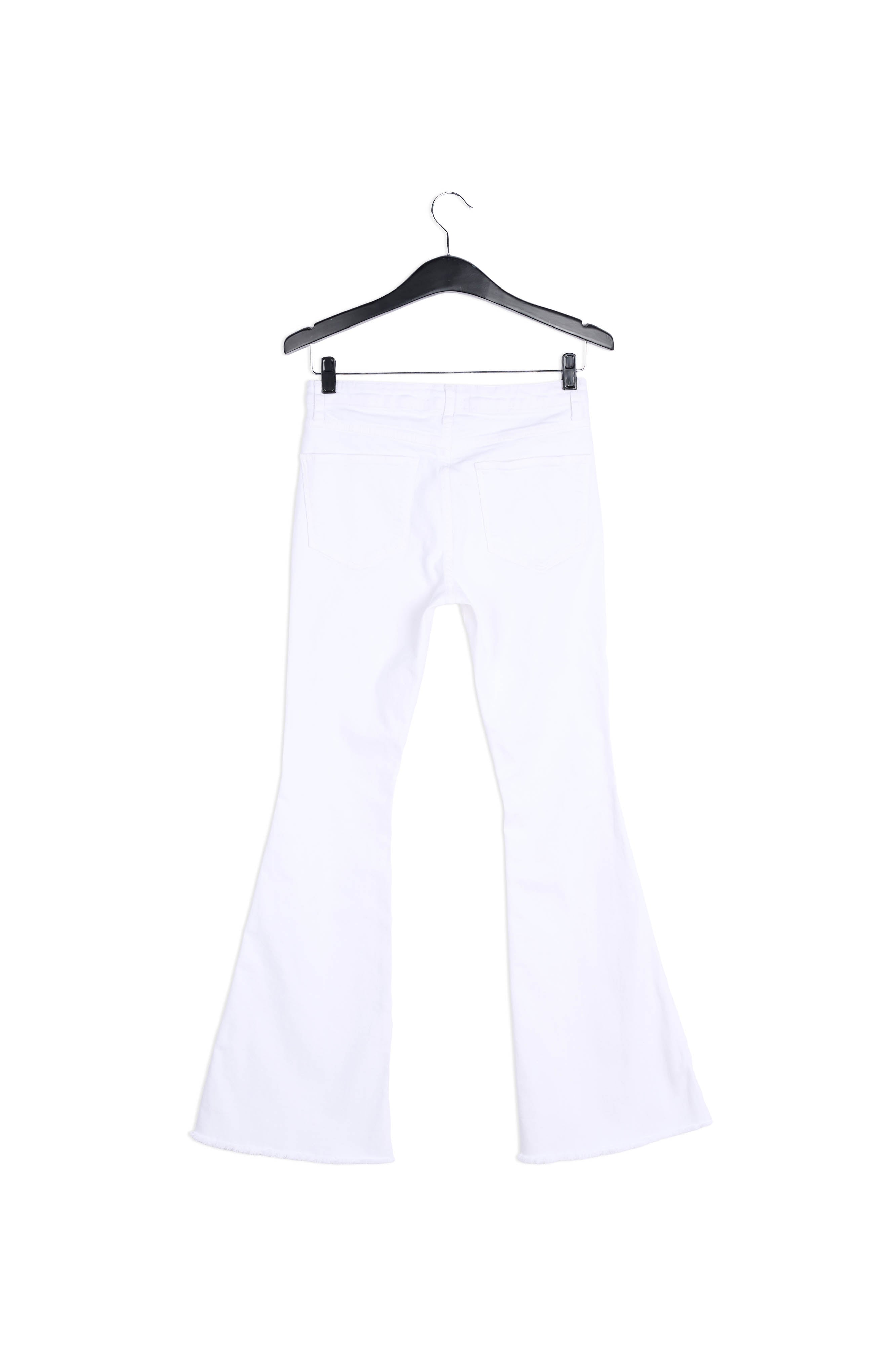 Jean blanc à taille haute aux jambes évasées RE—SSENTIEL | Essentiel second hand