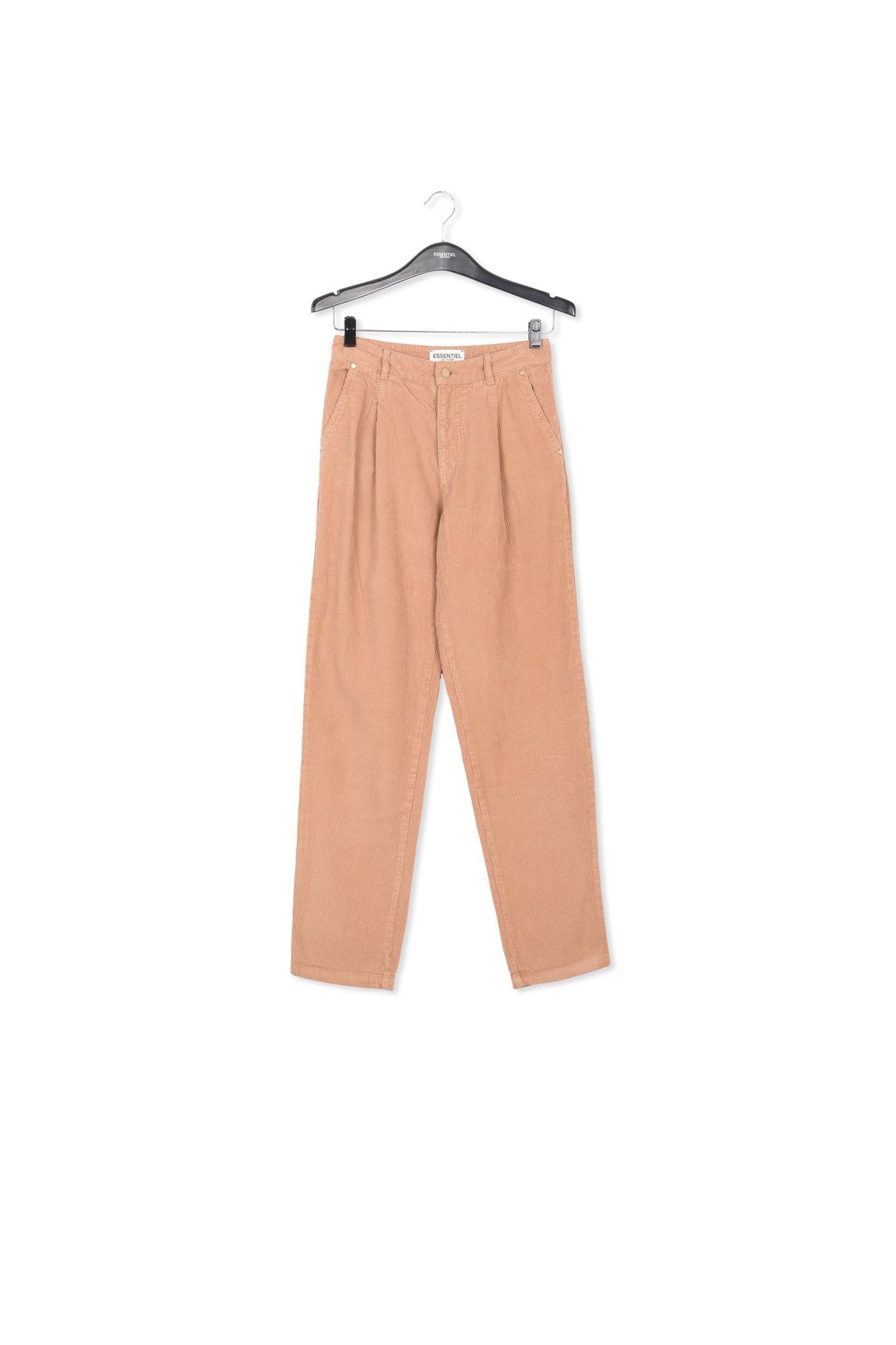 Camel cotton-corduroy pants RE—SSENTIEL | Essentiel second hand
