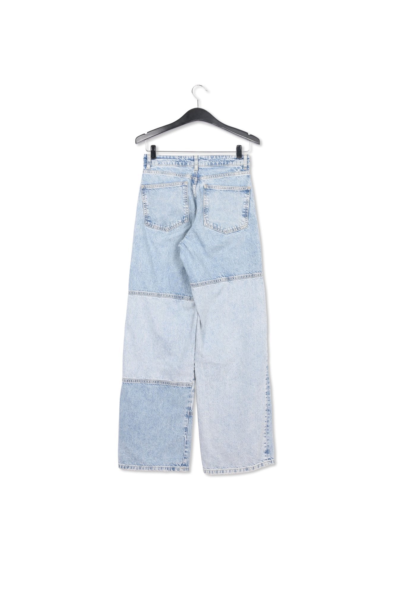Straight-leg patchwork blue jeans RE—SSENTIEL | Essentiel second hand