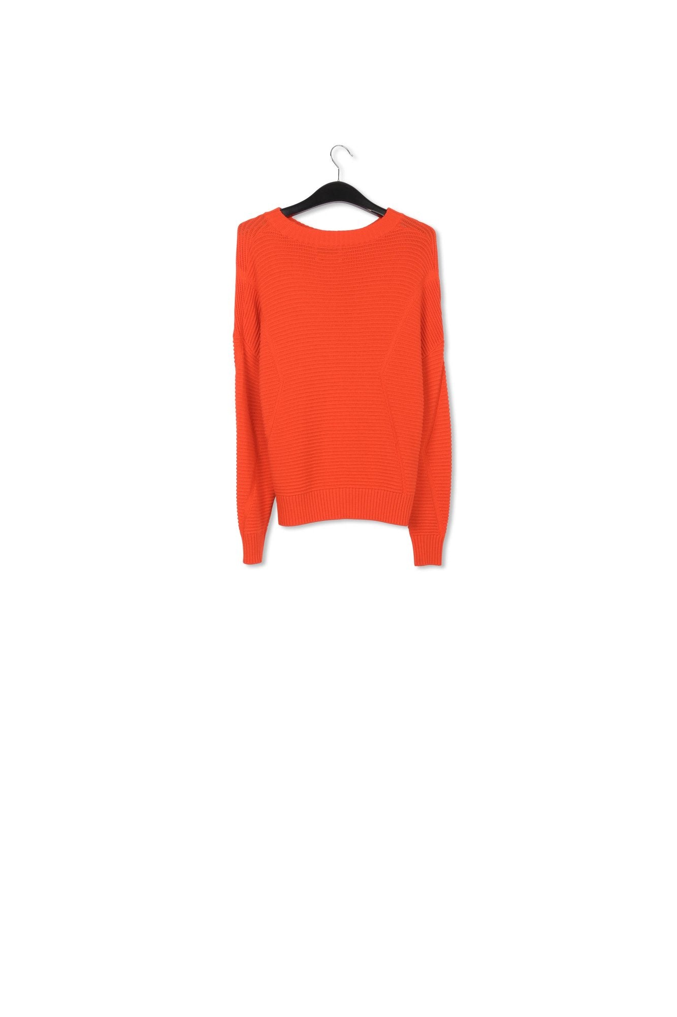 Pull en tricot côtelé orange RE—SSENTIEL | Essentiel second hand