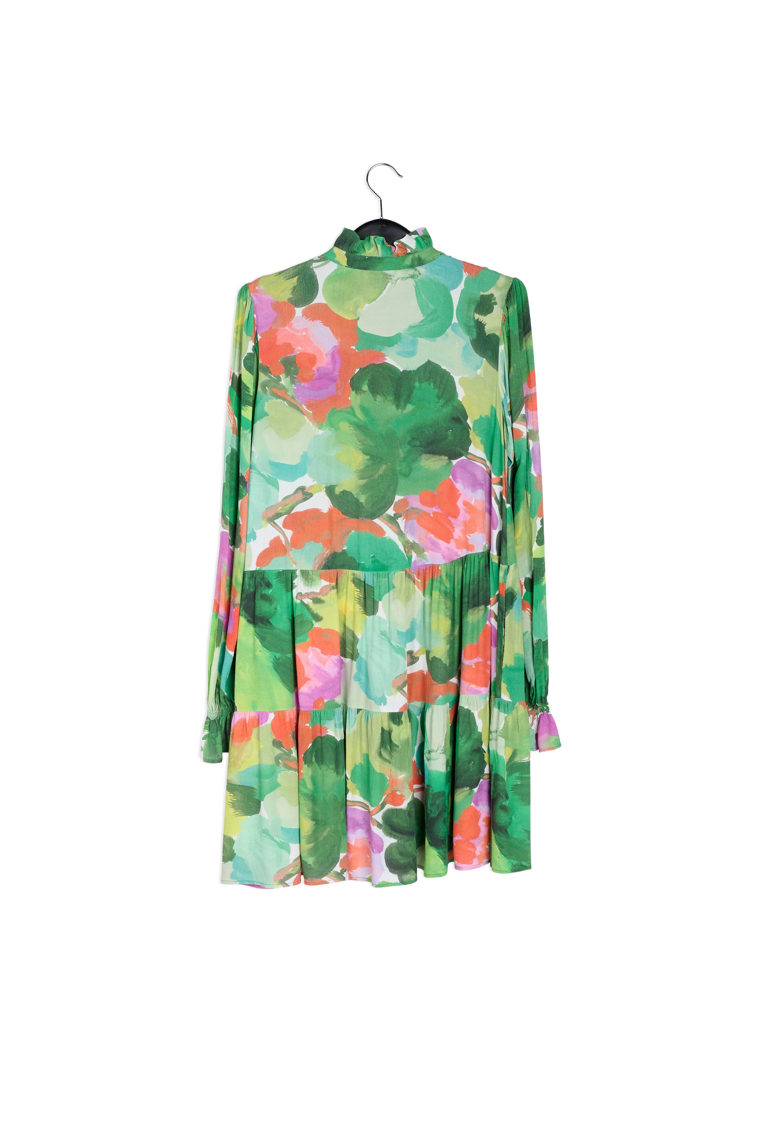 Green, red and purple watercolor-print mini dress RE—SSENTIEL | Essentiel second hand