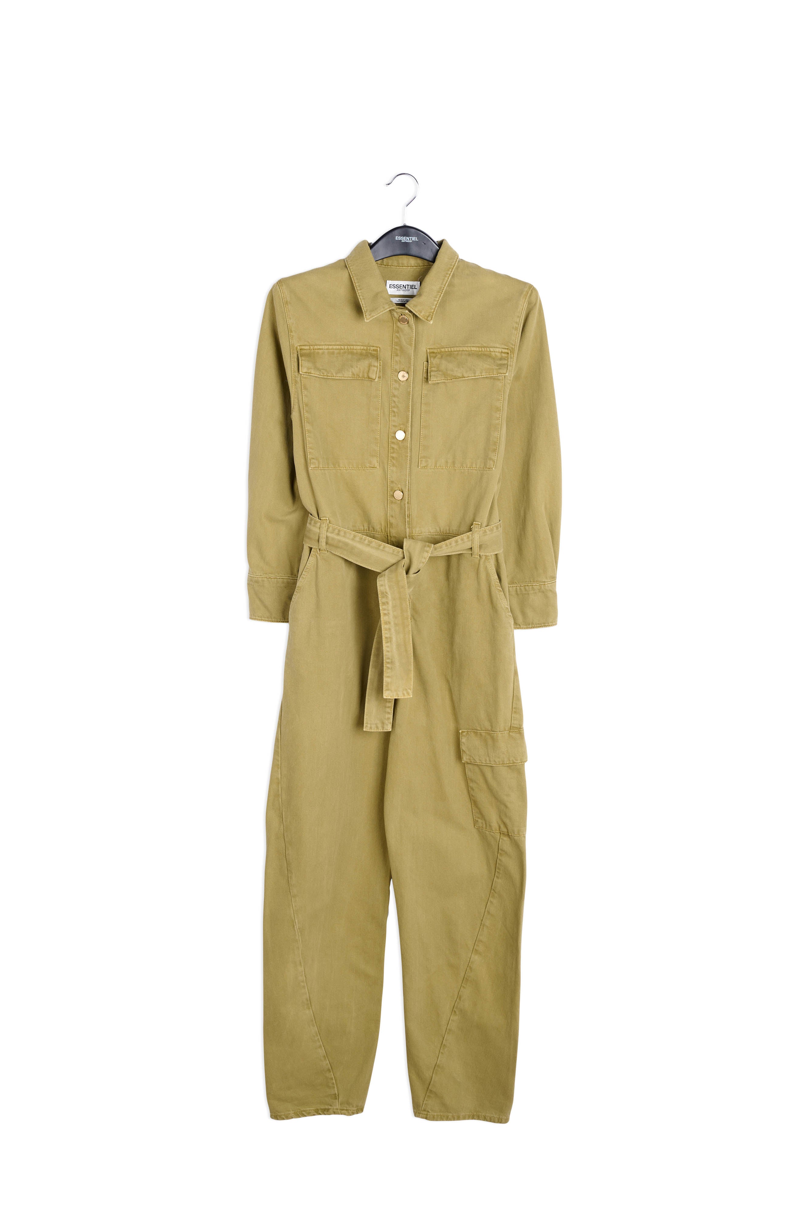 Combinaison jean vert kaki RE—SSENTIEL | Essentiel second hand