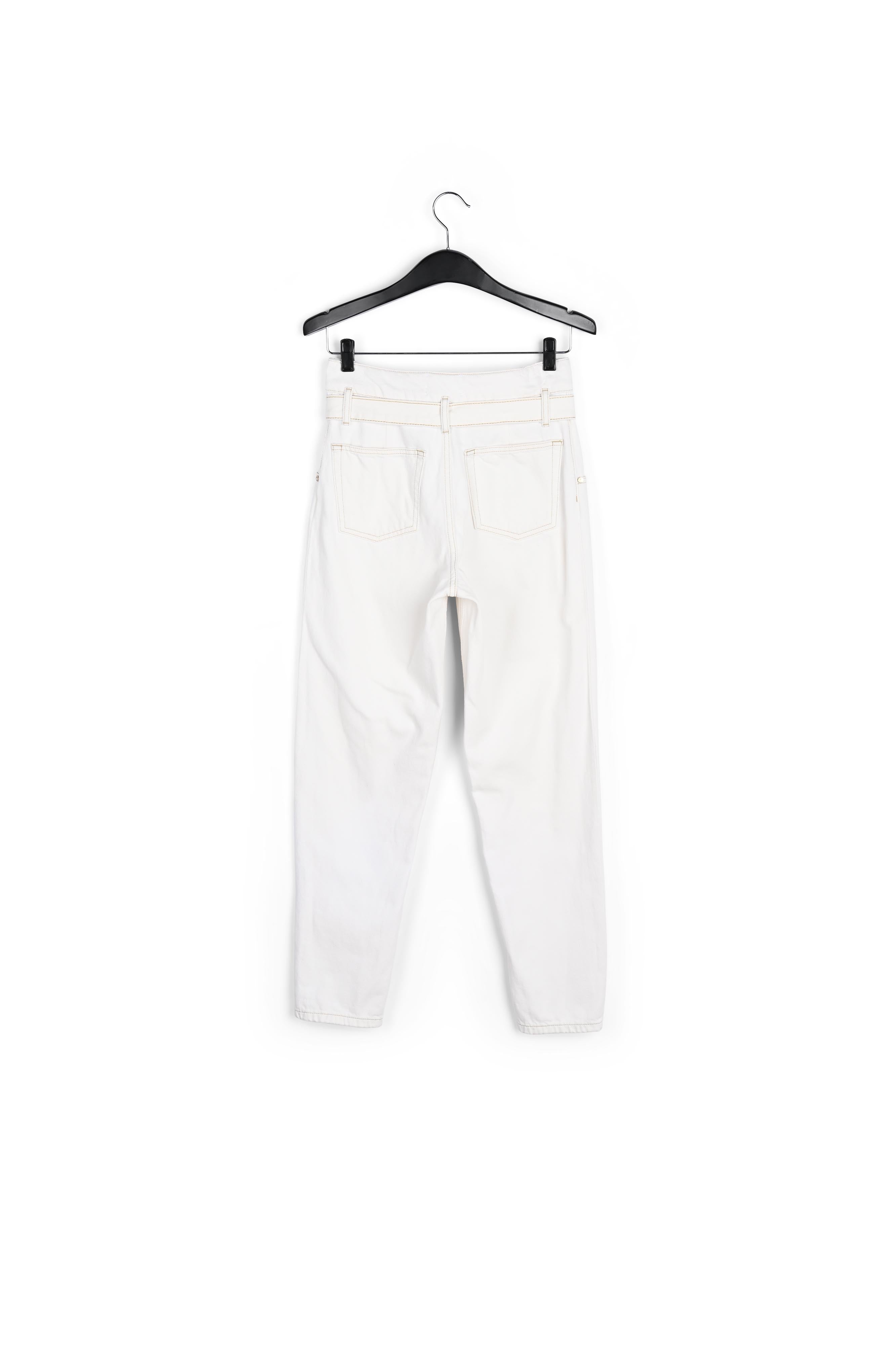 Gebroken witte jeans met hoge taille RE—SSENTIEL | Essentiel second hand