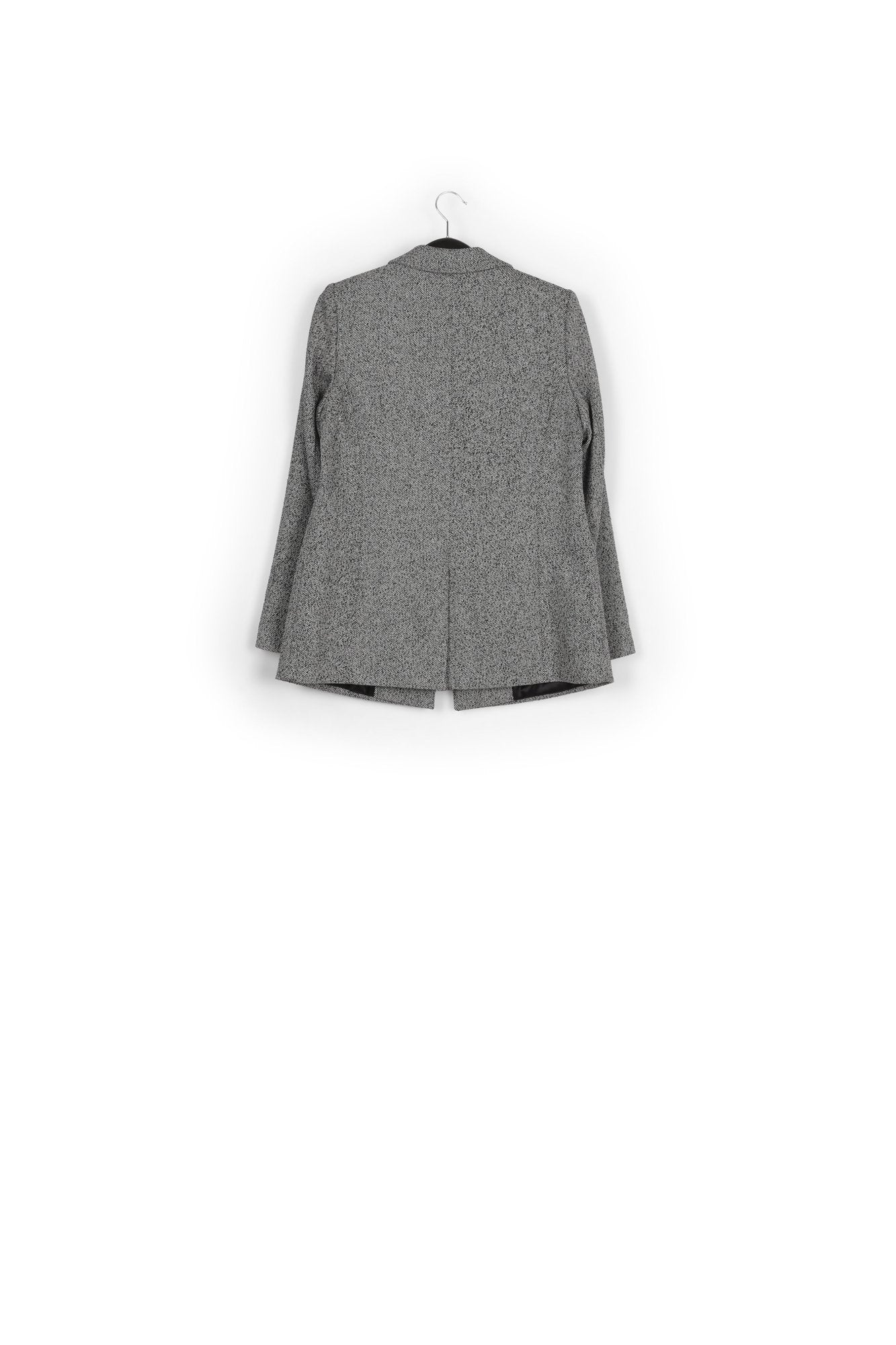 Veste tailleur gris mêlé à coupe droite RE—SSENTIEL | Essentiel second hand