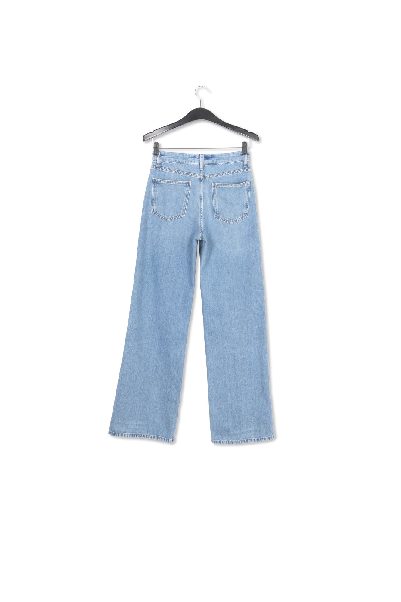 Distressed straight-leg blue jeans RE—SSENTIEL | Essentiel second hand