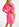 Neon pink jacquard shirt dress Faume - seconde main
