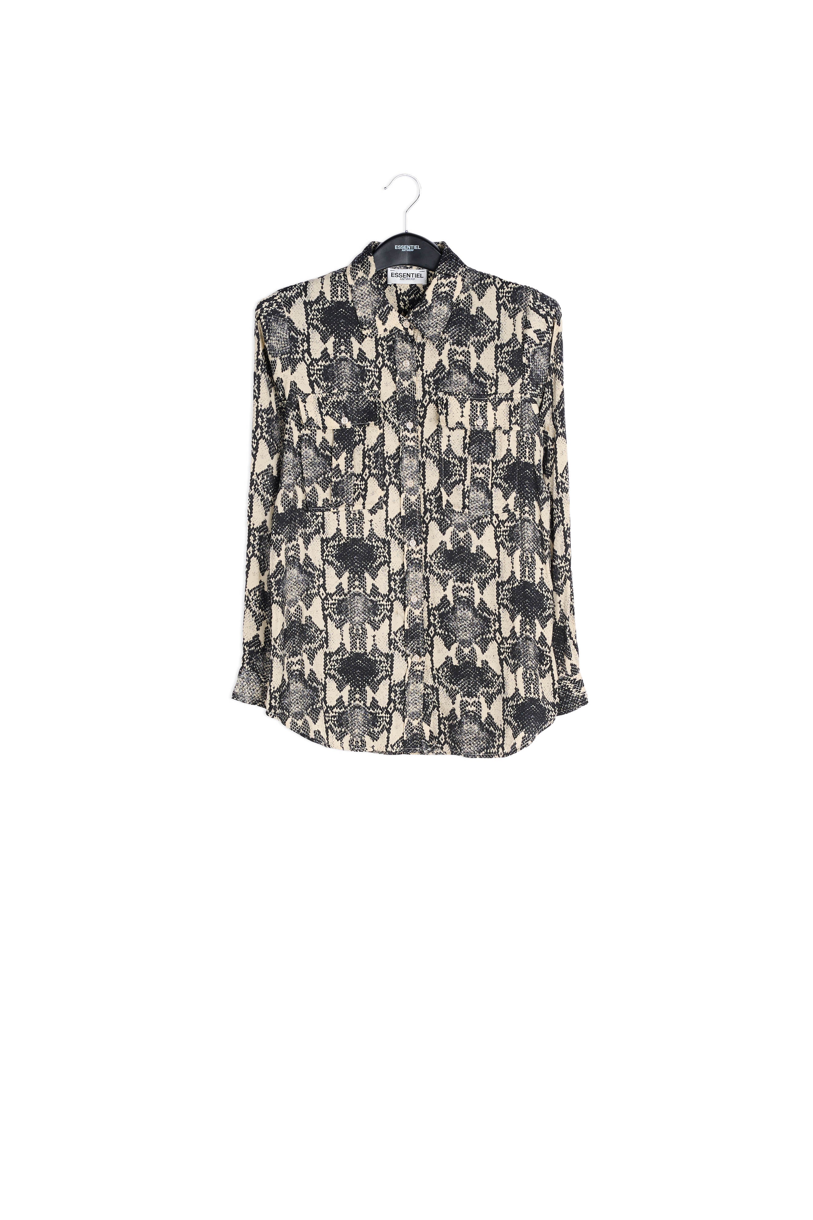 Off-white shirt with snake print RE—SSENTIEL | Essentiel second hand