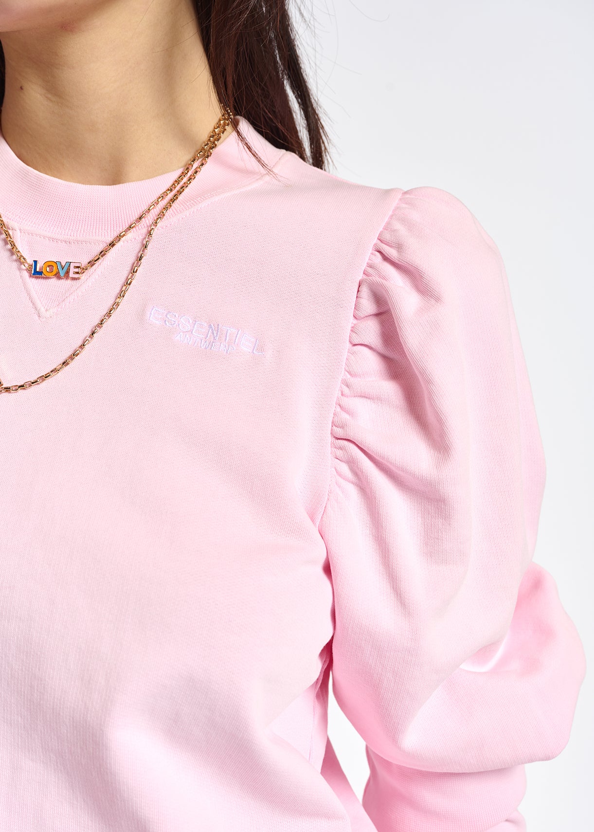 Rode sweater in biokatoenen jersey RE—SSENTIEL | Essentiel second hand