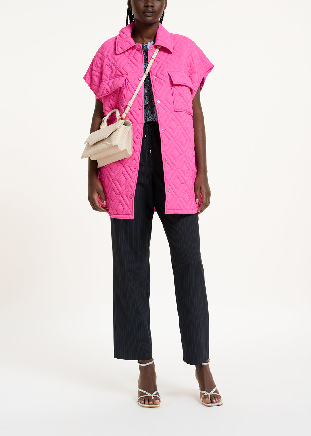 Fuchsia quilted vest RE—SSENTIEL | Essentiel second hand