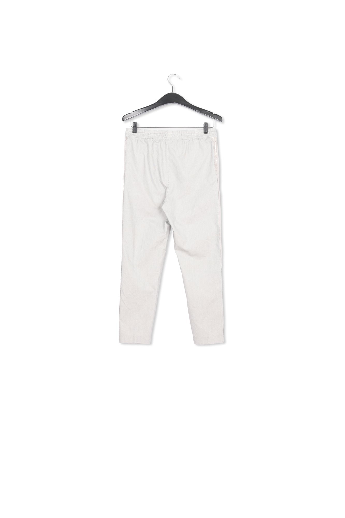 Grey and off-white checked cotton-blend pants RE—SSENTIEL | Essentiel second hand