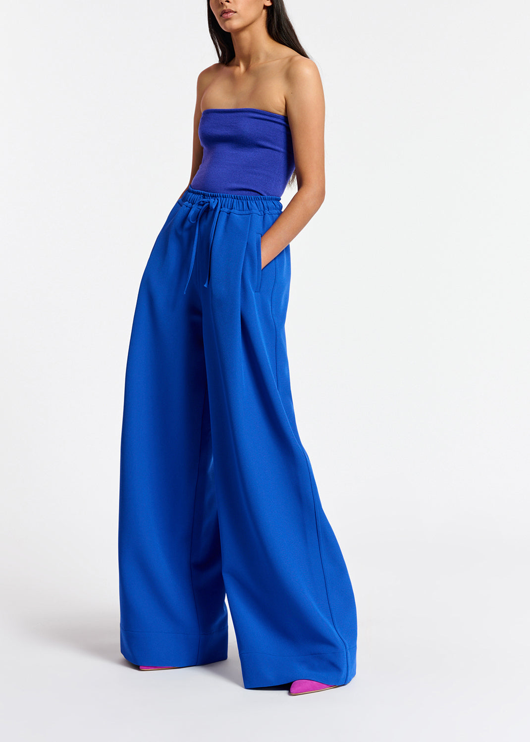 Blue wide-leg pants RE—SSENTIEL | Essentiel second hand