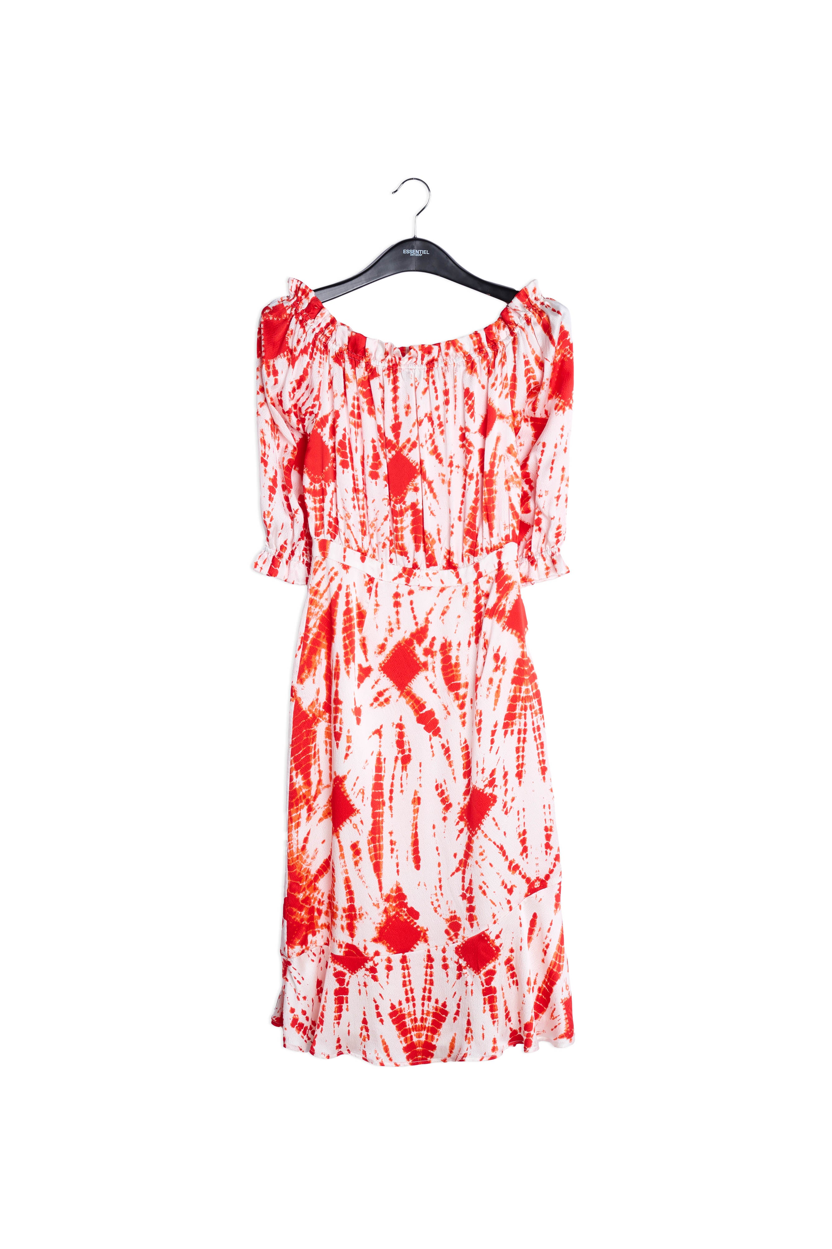 Robe en soie tie-dye blanc cassé et vert RE—SSENTIEL | Essentiel second hand