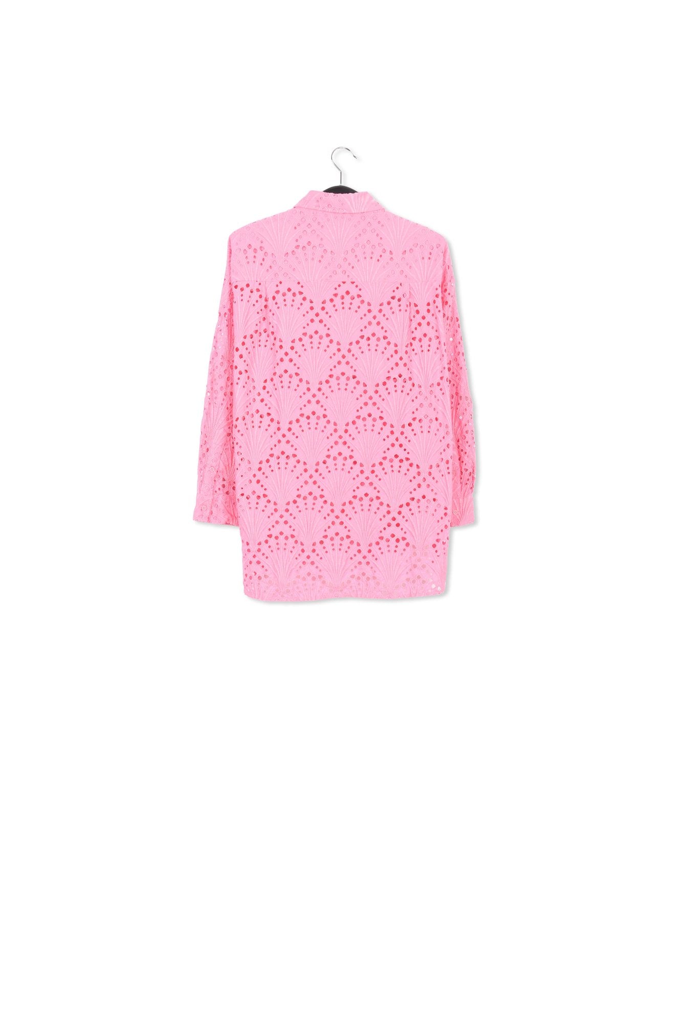 Chemise en broderie anglaise de coton rose RE—SSENTIEL | Essentiel second hand