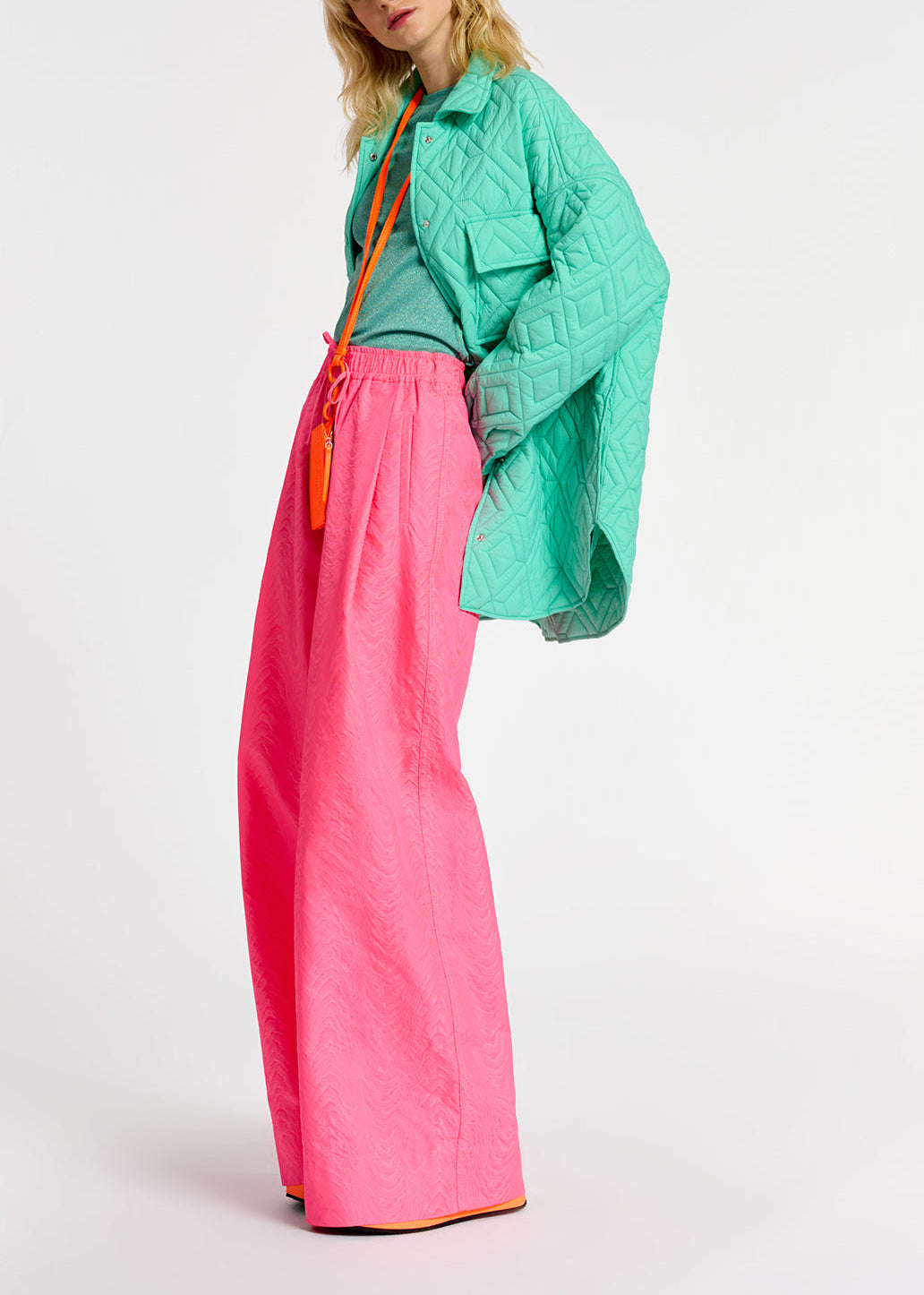 Turquoise quilted jacket RE—SSENTIEL | Essentiel second hand