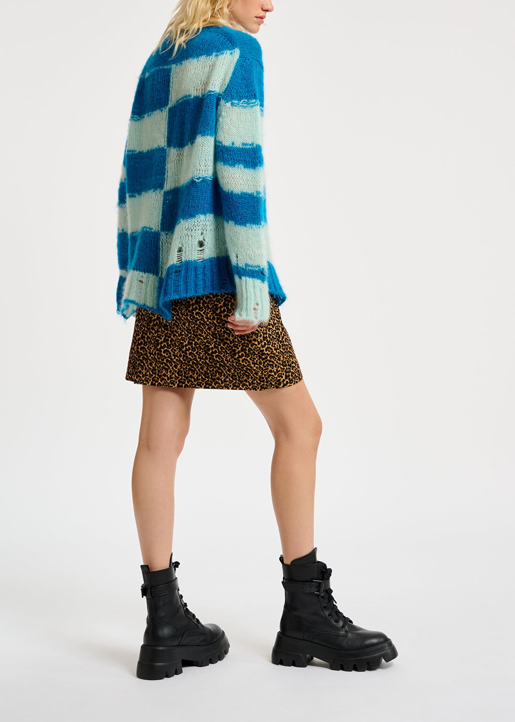 Pull à rayures bleu et bleu clair effet vieilli RE—SSENTIEL | Essentiel second hand