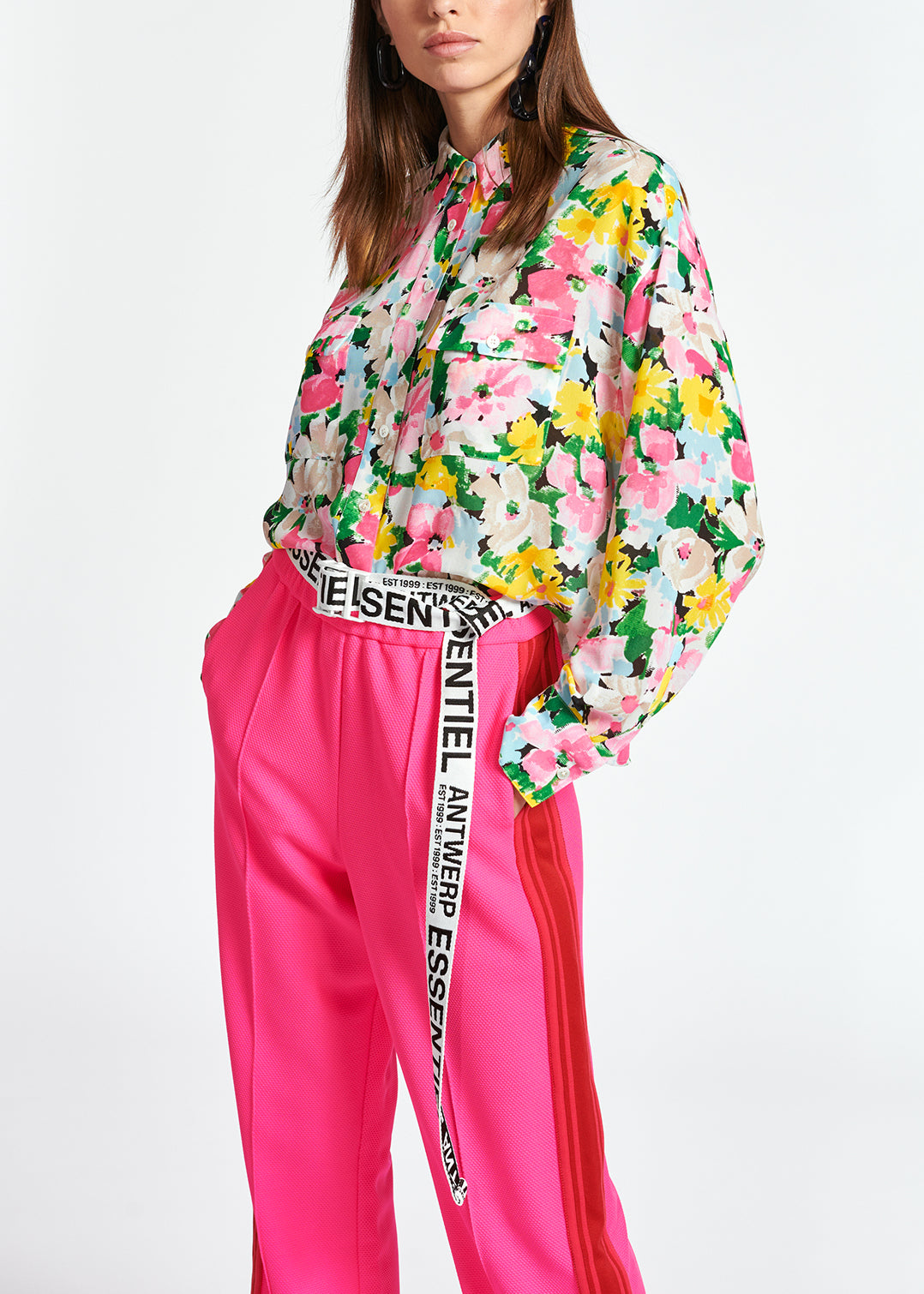 Multicolored floral-print shirt RE—SSENTIEL | Essentiel second hand