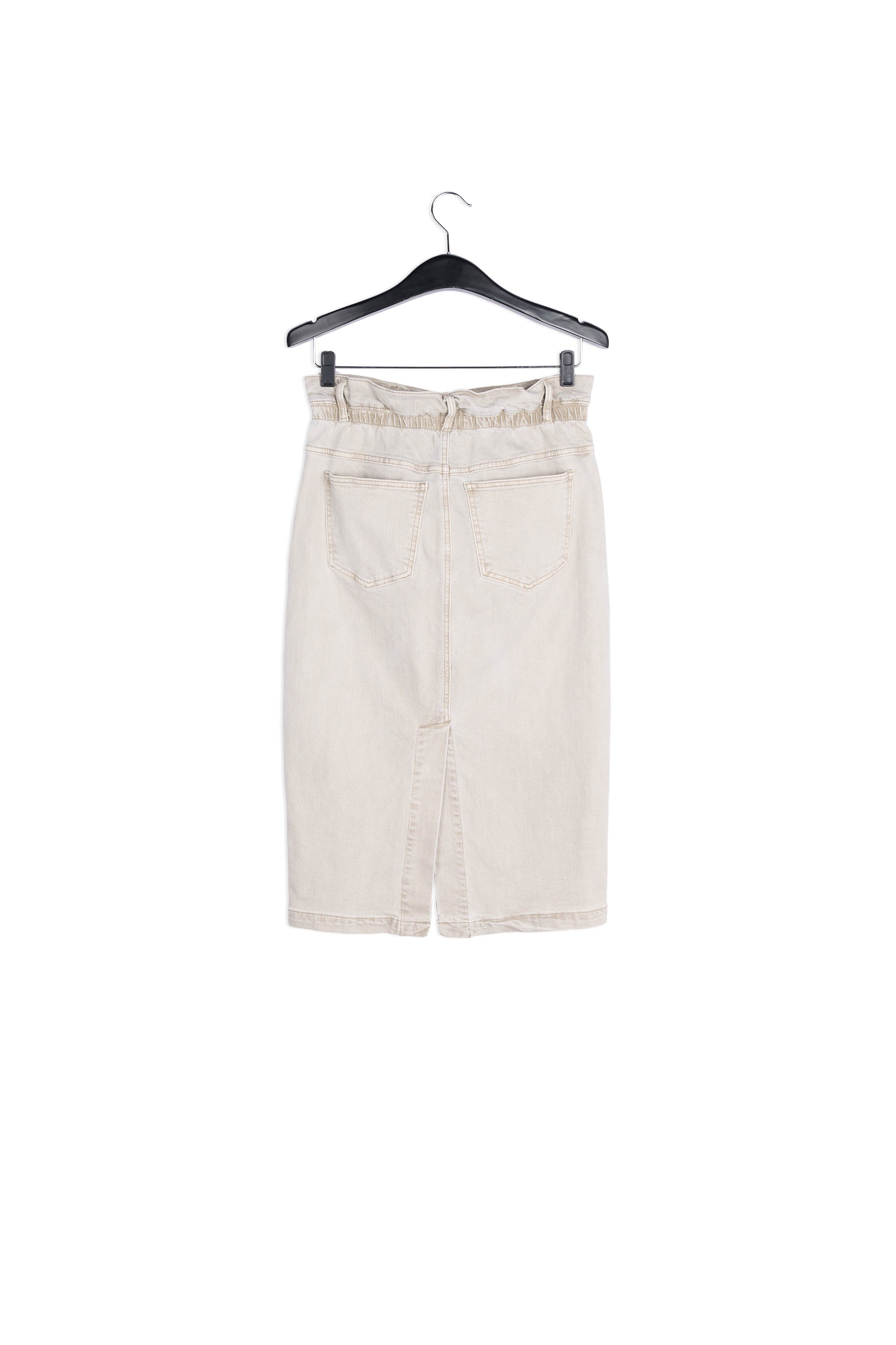 Beige denim pencil skirt RE—SSENTIEL | Essentiel second hand