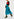 Dark green, blue and red intarsia-knitted sweater Faume - seconde main