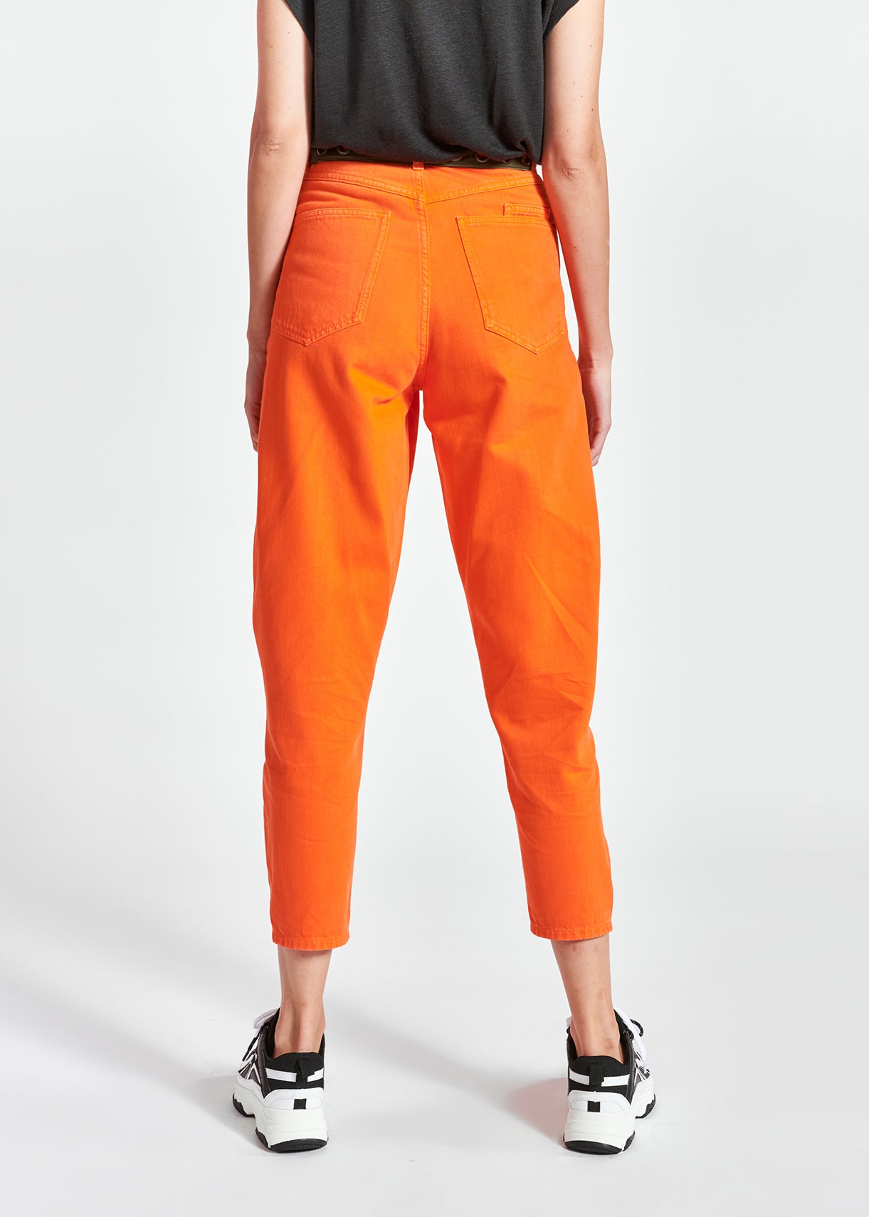 Oranje wijde jeans met hoge taille RE—SSENTIEL | Essentiel second hand