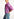Lilac and purple checked cropped jacket Faume - seconde main