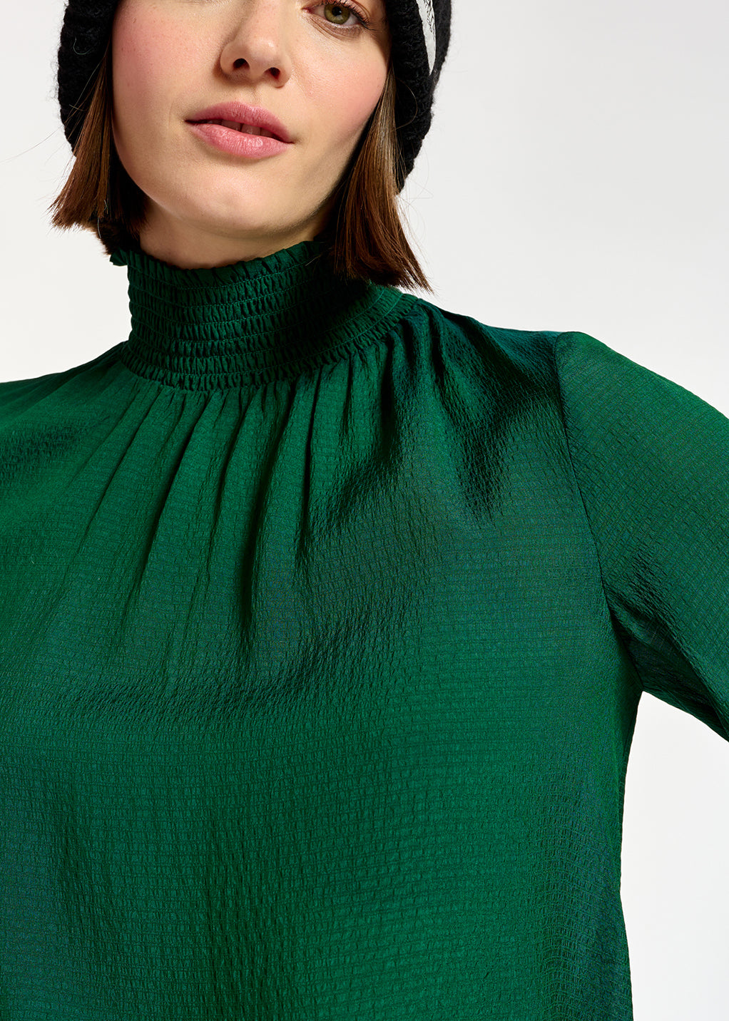 Donkergroene top met wijde pasvorm RE—SSENTIEL | Essentiel second hand