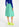 Midi-wikkelrok in turquoise jacquard Faume - seconde main