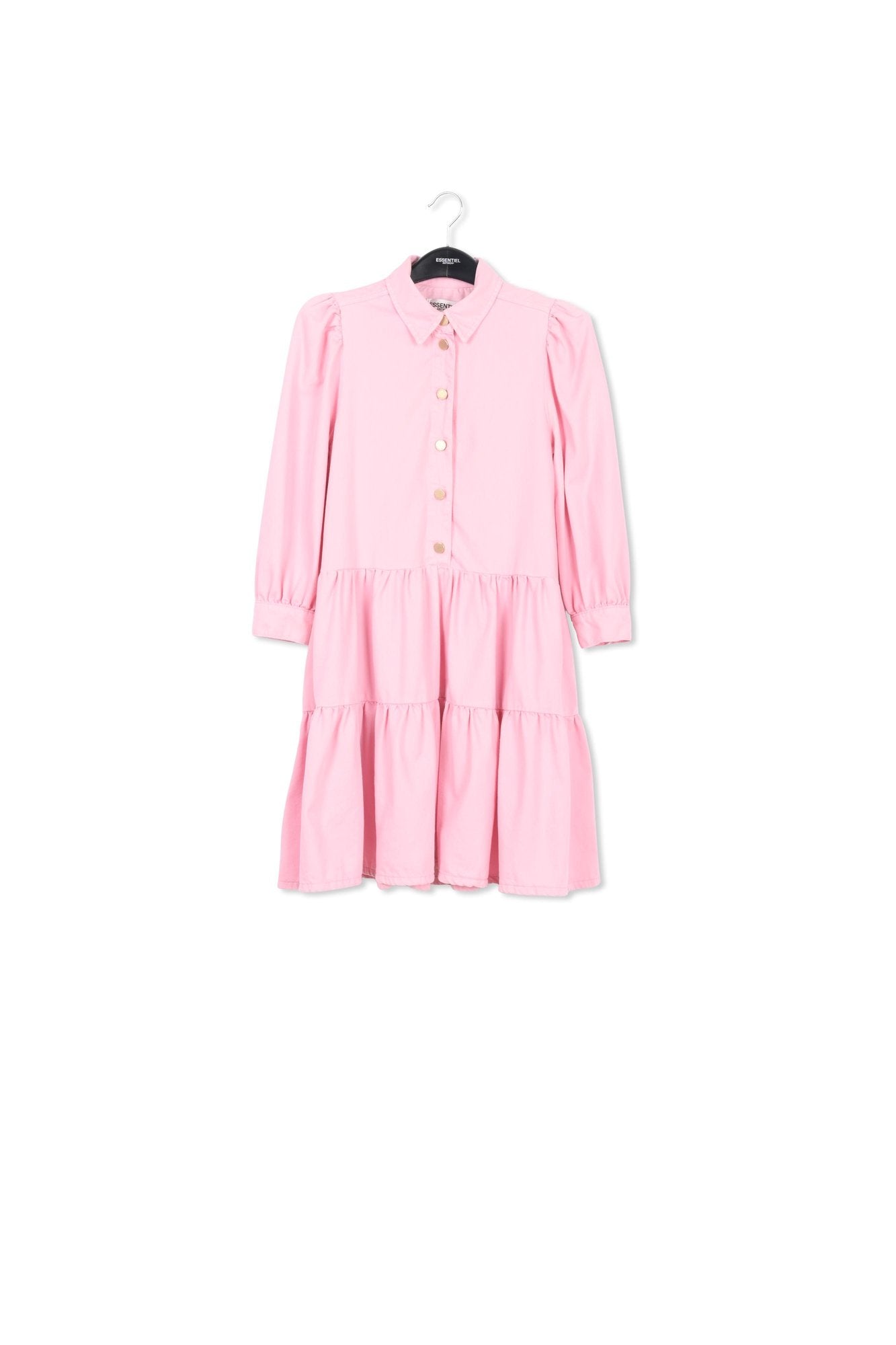 Roze midi-jeansjurk met A-lijn RE—SSENTIEL | Essentiel second hand