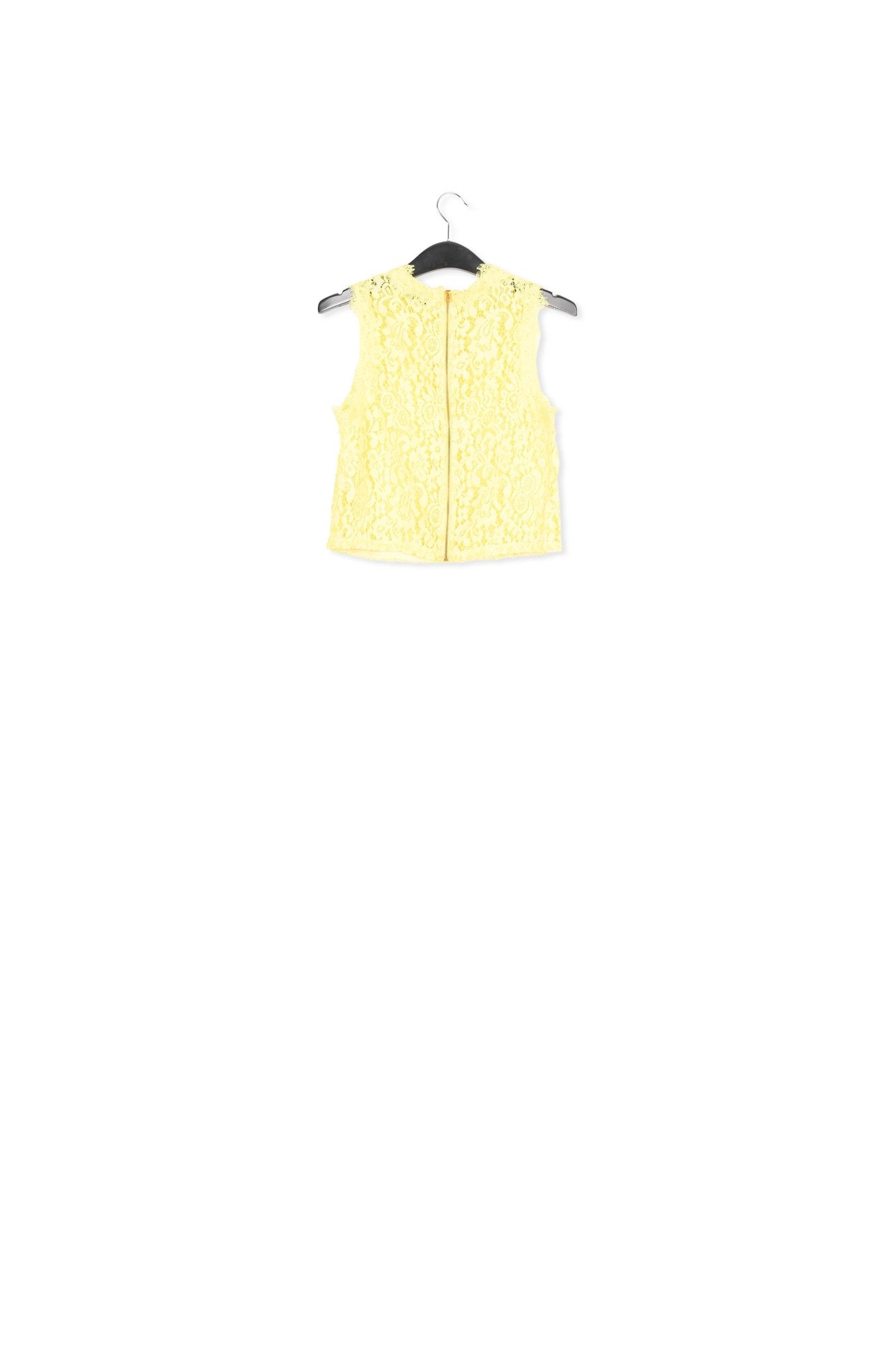 Yellow embroidered lace top RE—SSENTIEL | Essentiel second hand