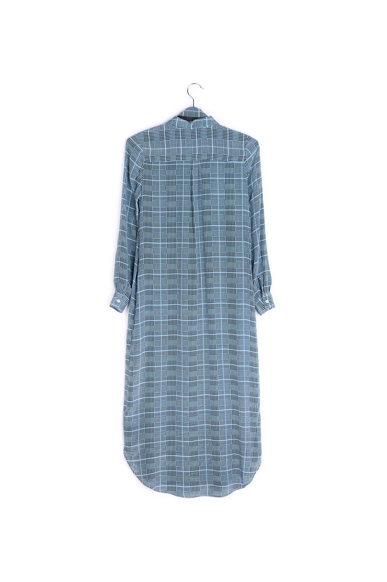 Zijden hemdjurk met grote ruiten RE—SSENTIEL | Essentiel second hand