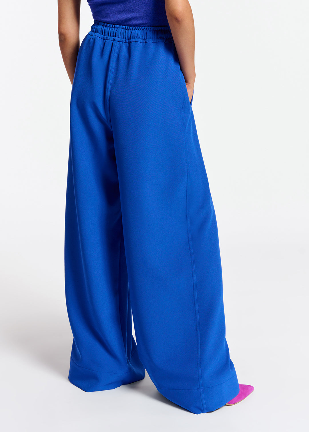 Blue wide-leg pants RE—SSENTIEL | Essentiel second hand