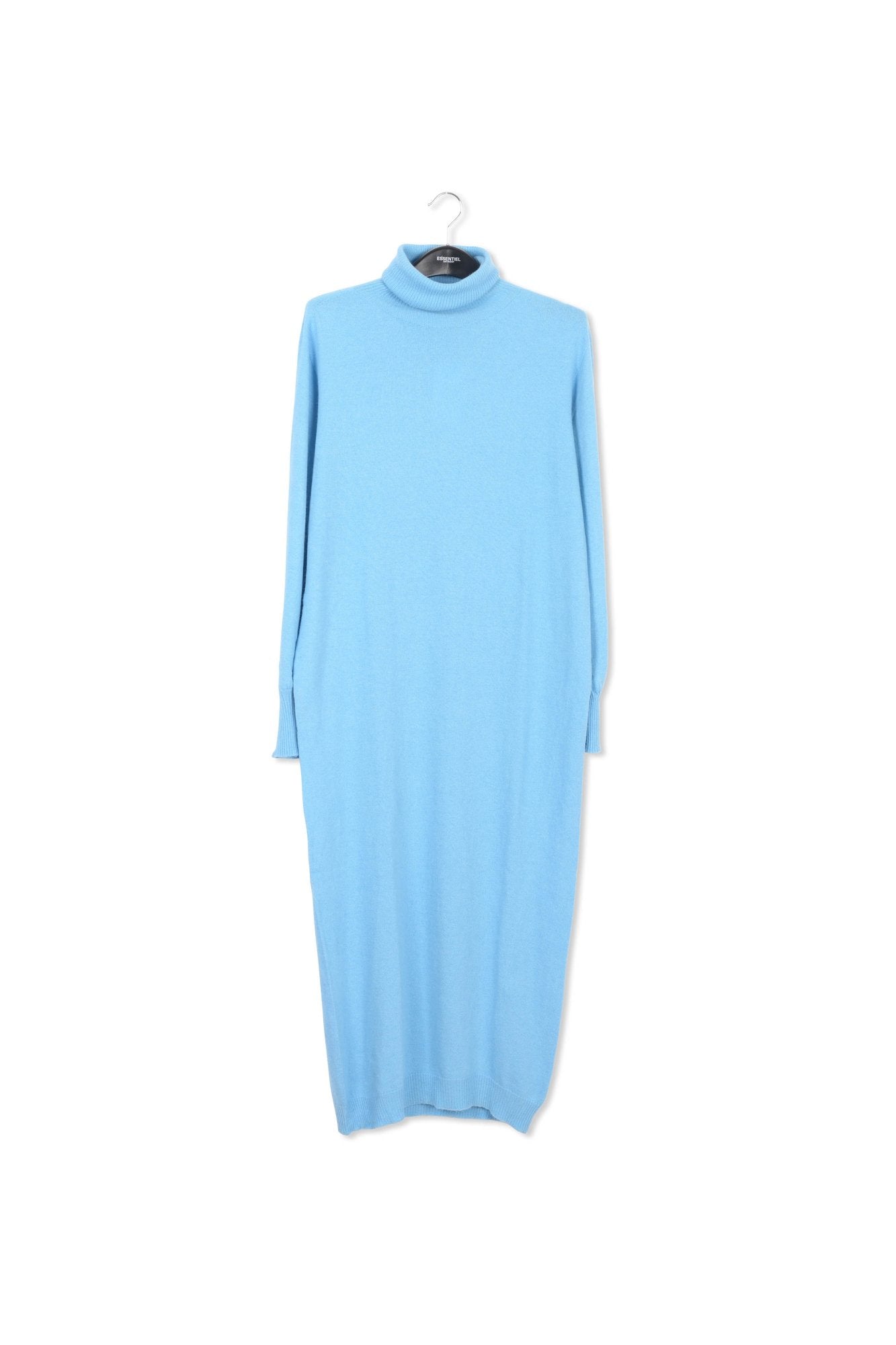 Robe à col roulé en tricot bleu RE—SSENTIEL | Essentiel second hand