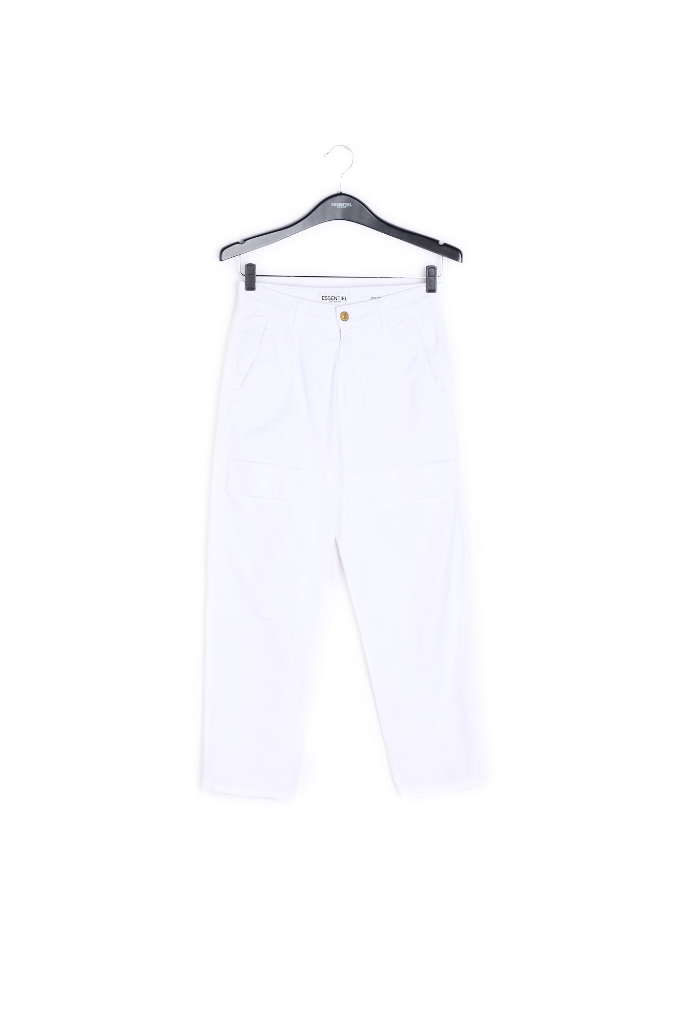 White cropped straight-leg jeans RE—SSENTIEL | Essentiel second hand