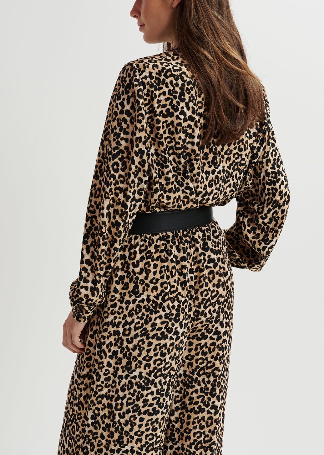 Brown leopard-print polo top RE—SSENTIEL | Essentiel second hand