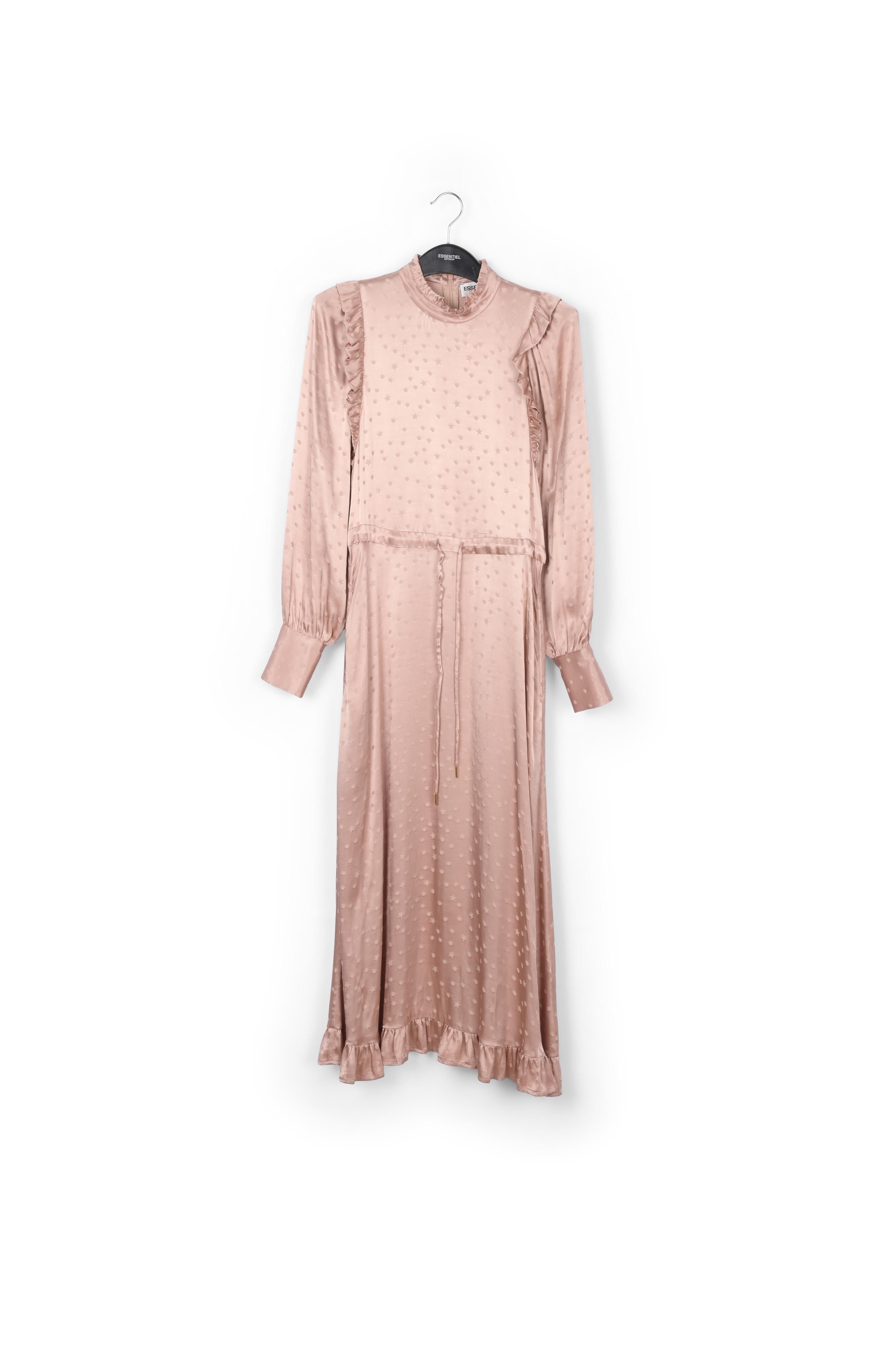 Peach jacquard midi dress RE—SSENTIEL | Essentiel second hand