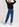 Jean patchwork bleu en coton Faume - seconde main