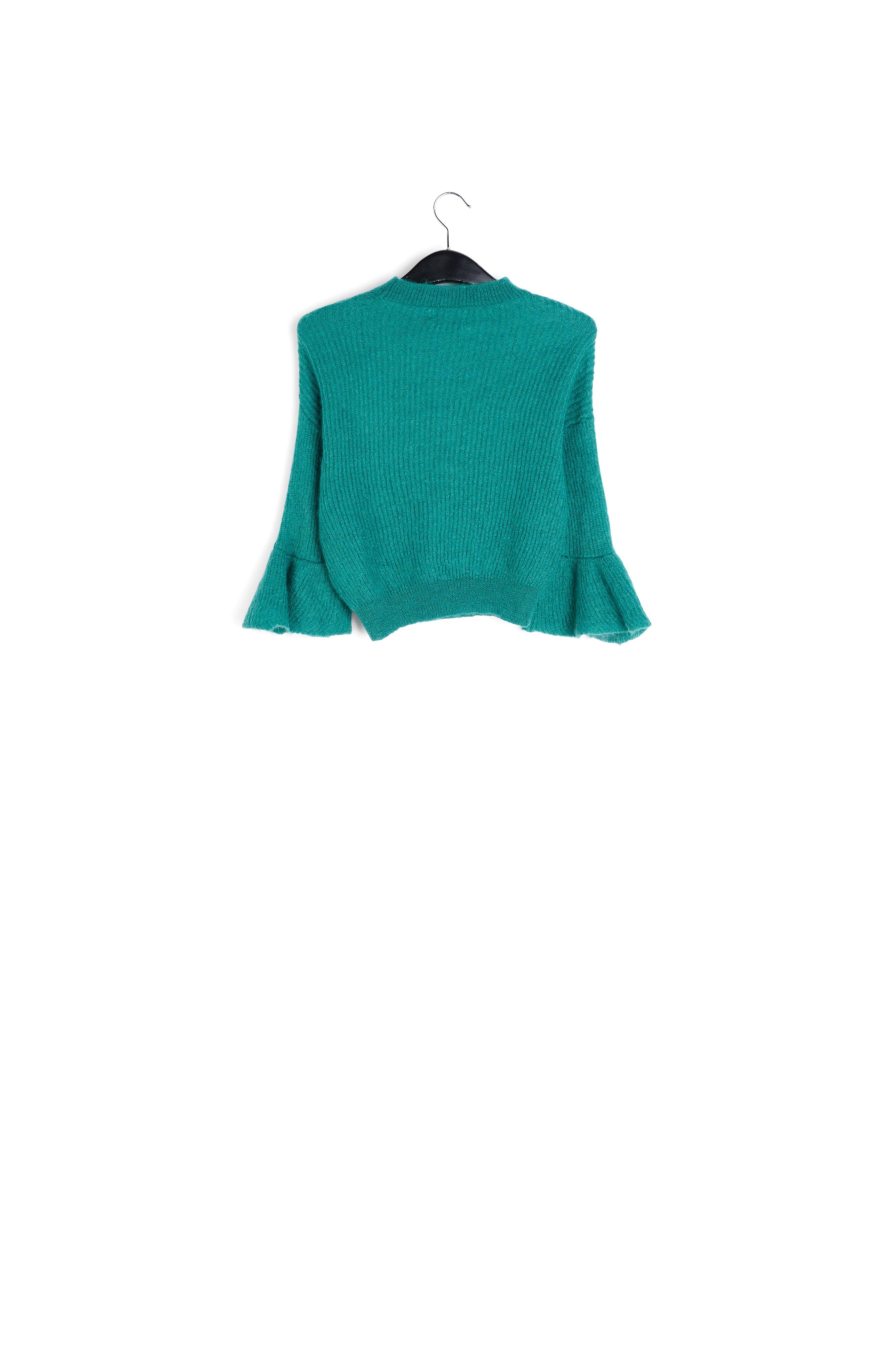 Pull vert à manches volantées RE—SSENTIEL | Essentiel second hand