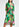 Green, lilac and orange watercolor-print midi dress Faume - seconde main