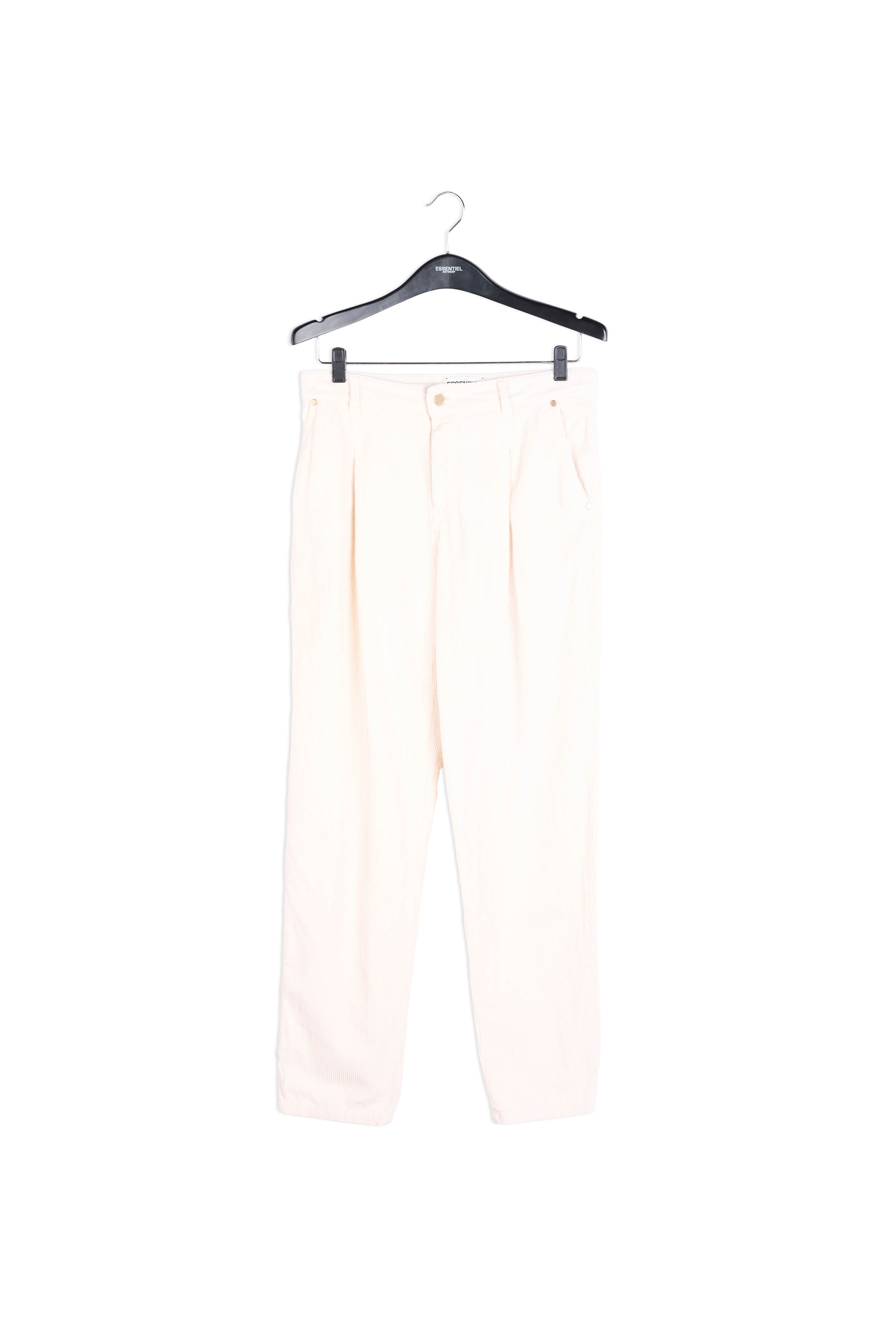 Pantalon en velours blanc cassé RE—SSENTIEL | Essentiel second hand